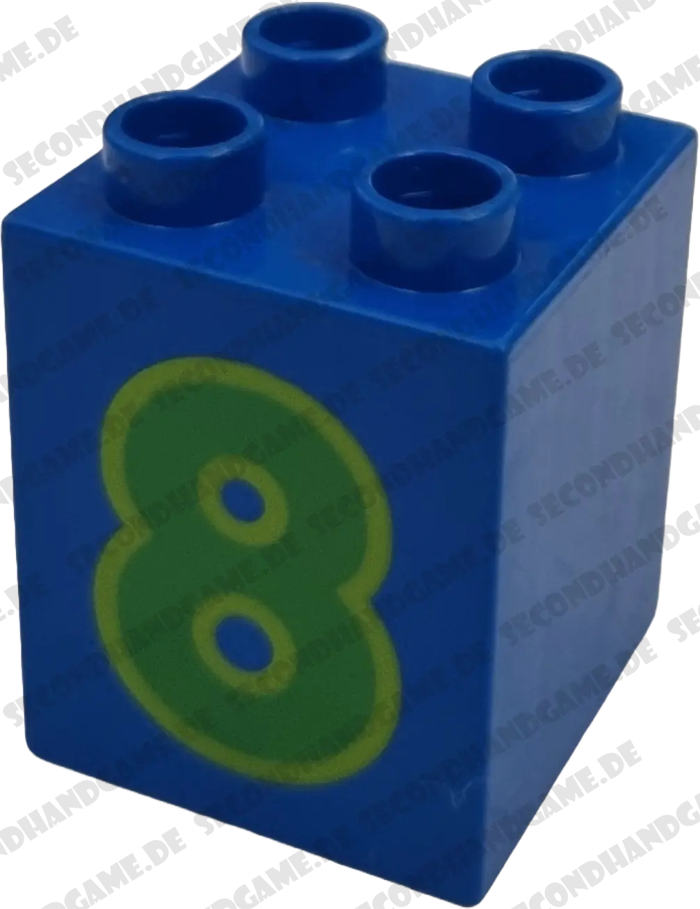 Lego Duplo 2x2x2 Stein Blau Zahl Acht