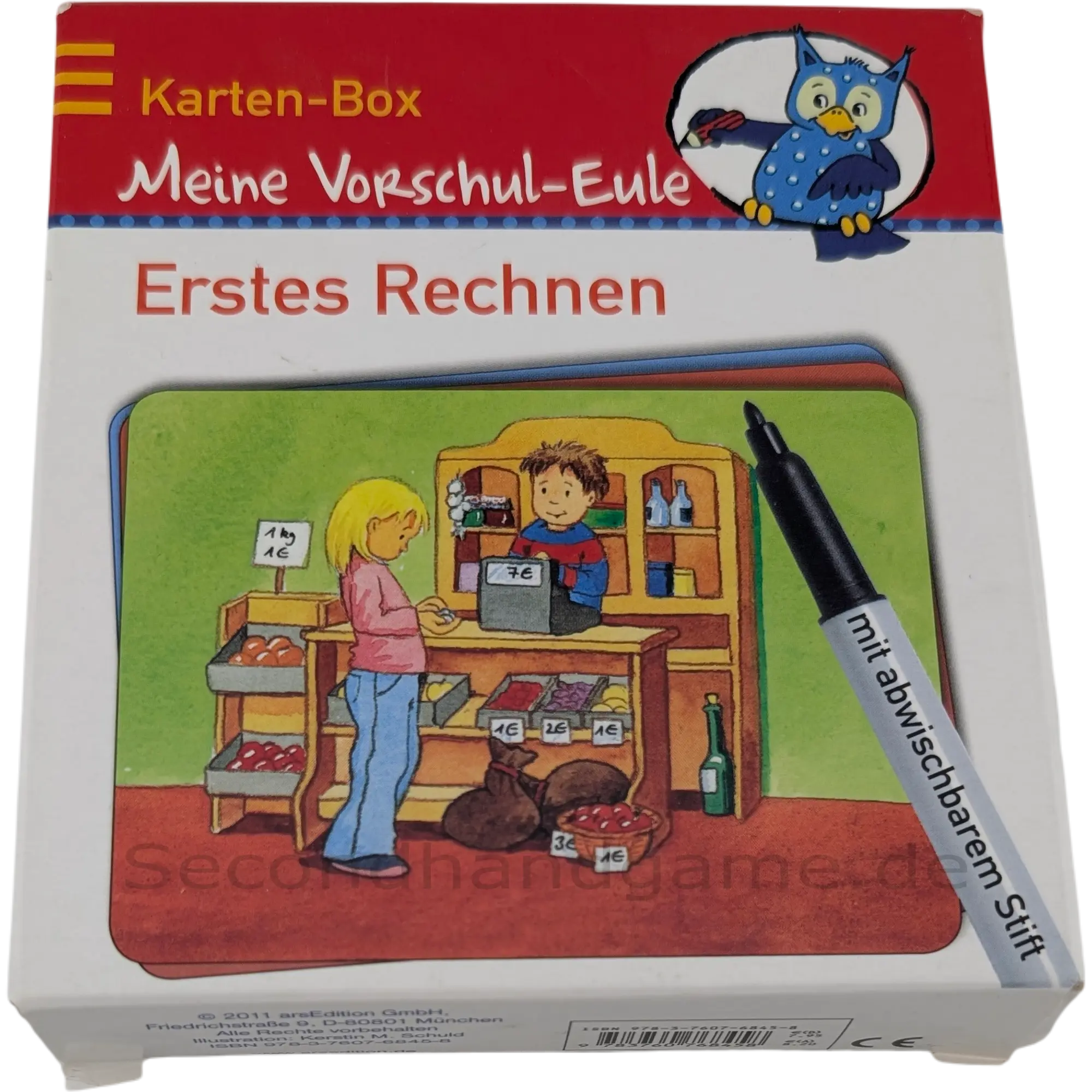 arsEdition Karten-Box Meine Vorschul-Eule Erstes Rechnen, ab 4 Jahren