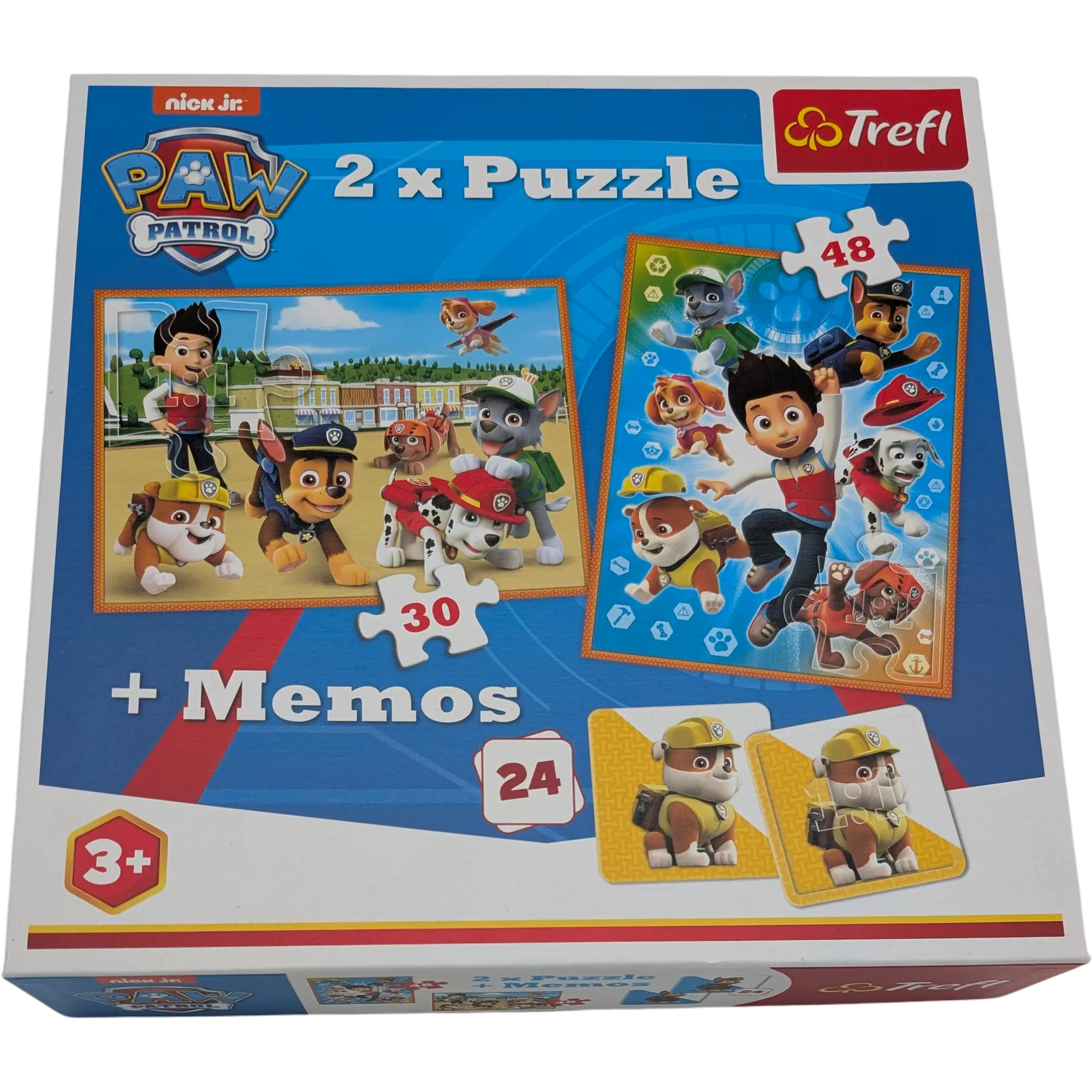 Trefl PAW PATROL 2 x Puzzle + Memos 30 & 48 Teile