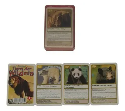 Berliner Spielkarten Quartett Tiere der Wildnis