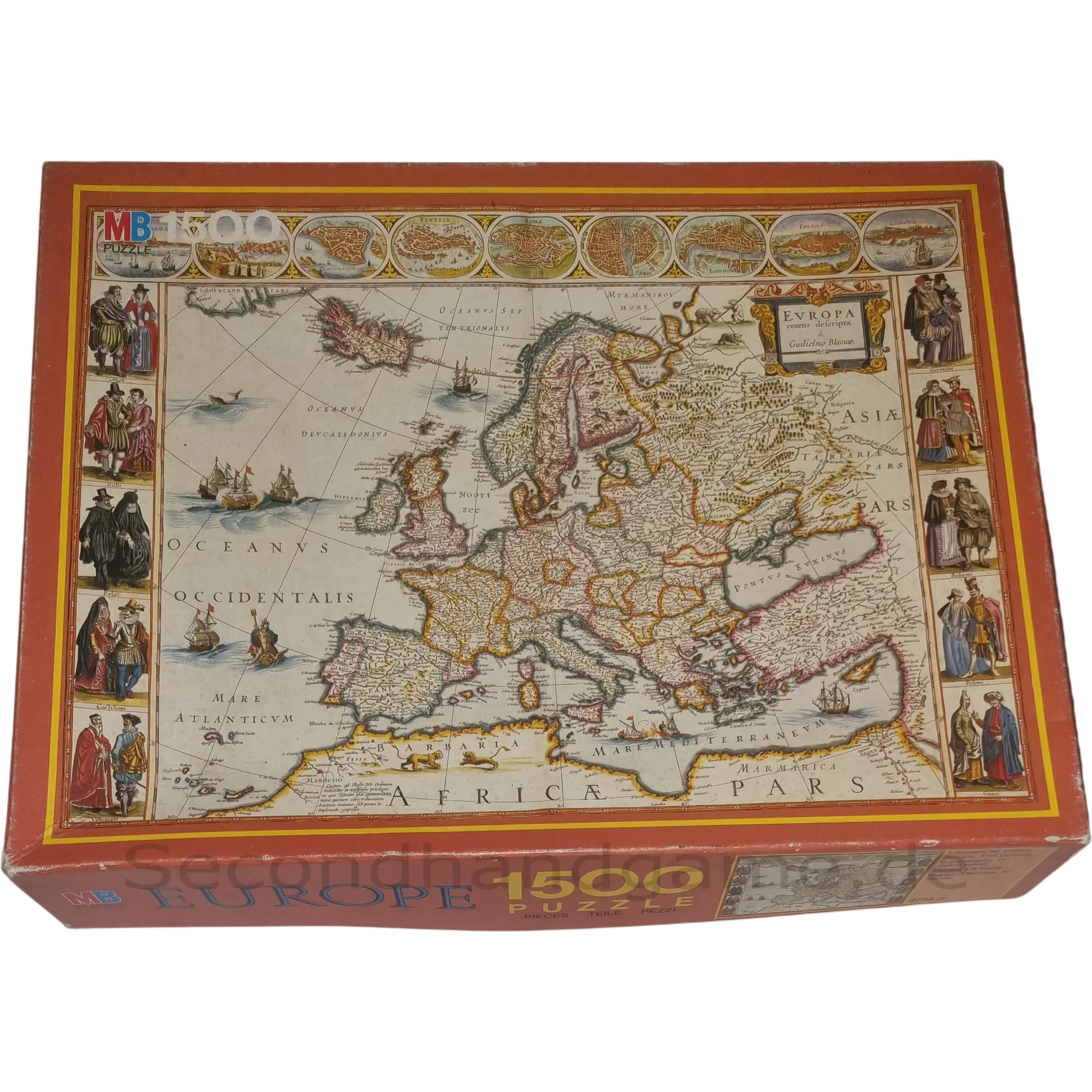 MB Puzzle 1500 Teile Europe Europakarte 17 Jahrhundert 379420