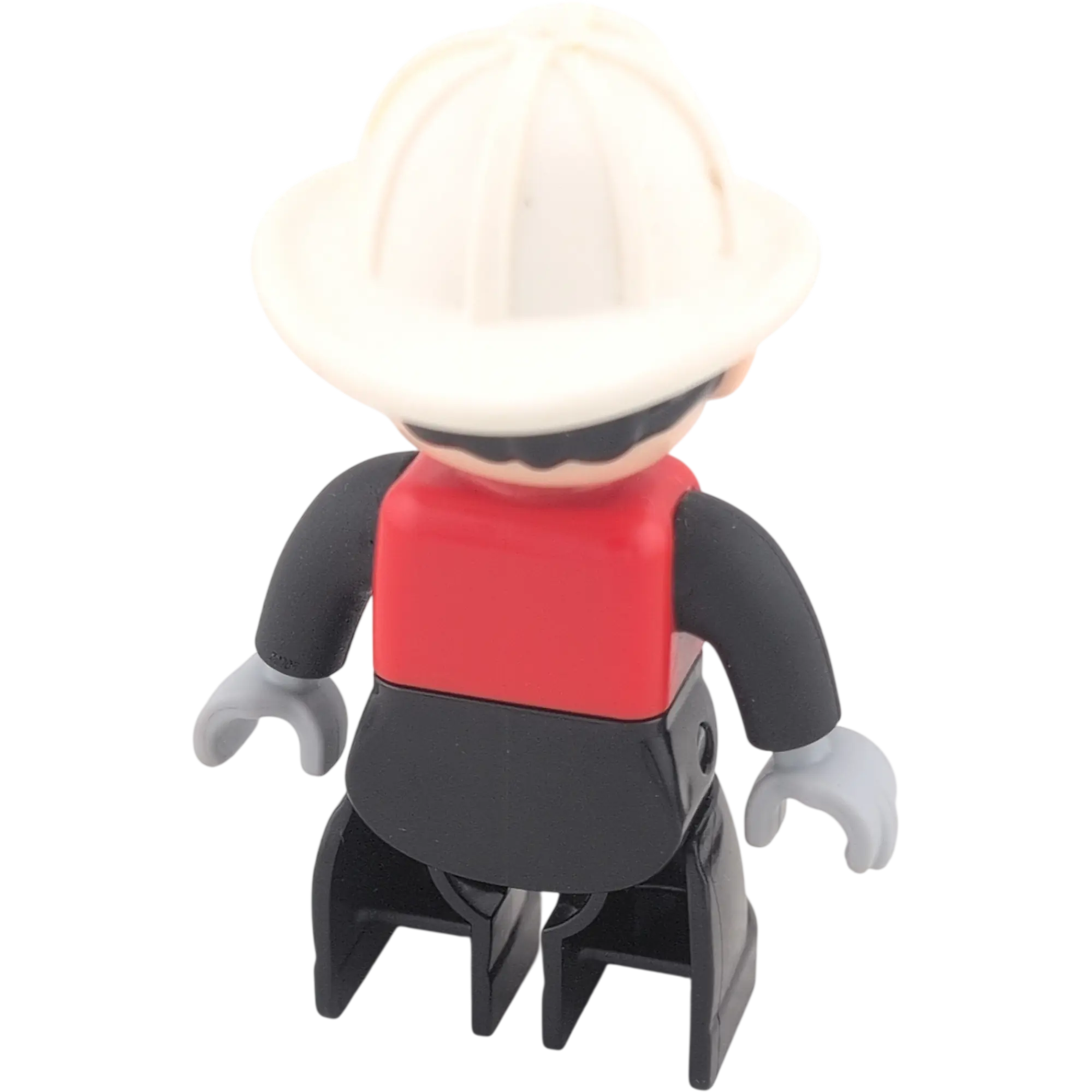 Lego Duplo Figur Feuerwehrmann Helm Weiß Helle Haut mit Walkie Talkie Rote Jacke