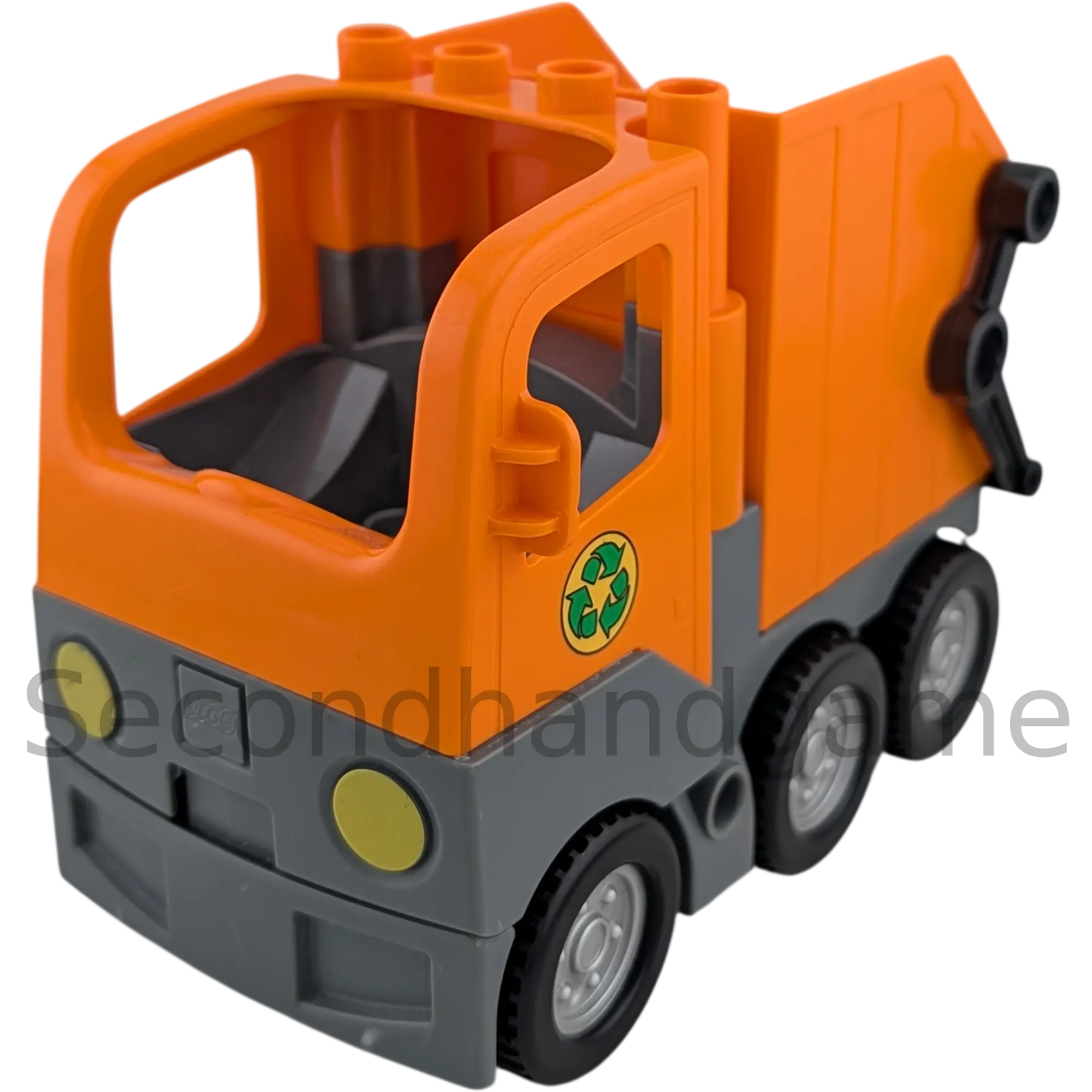 Lego Duplo Lastwagen Orange Recyling Führerhaus kippbar mit Container