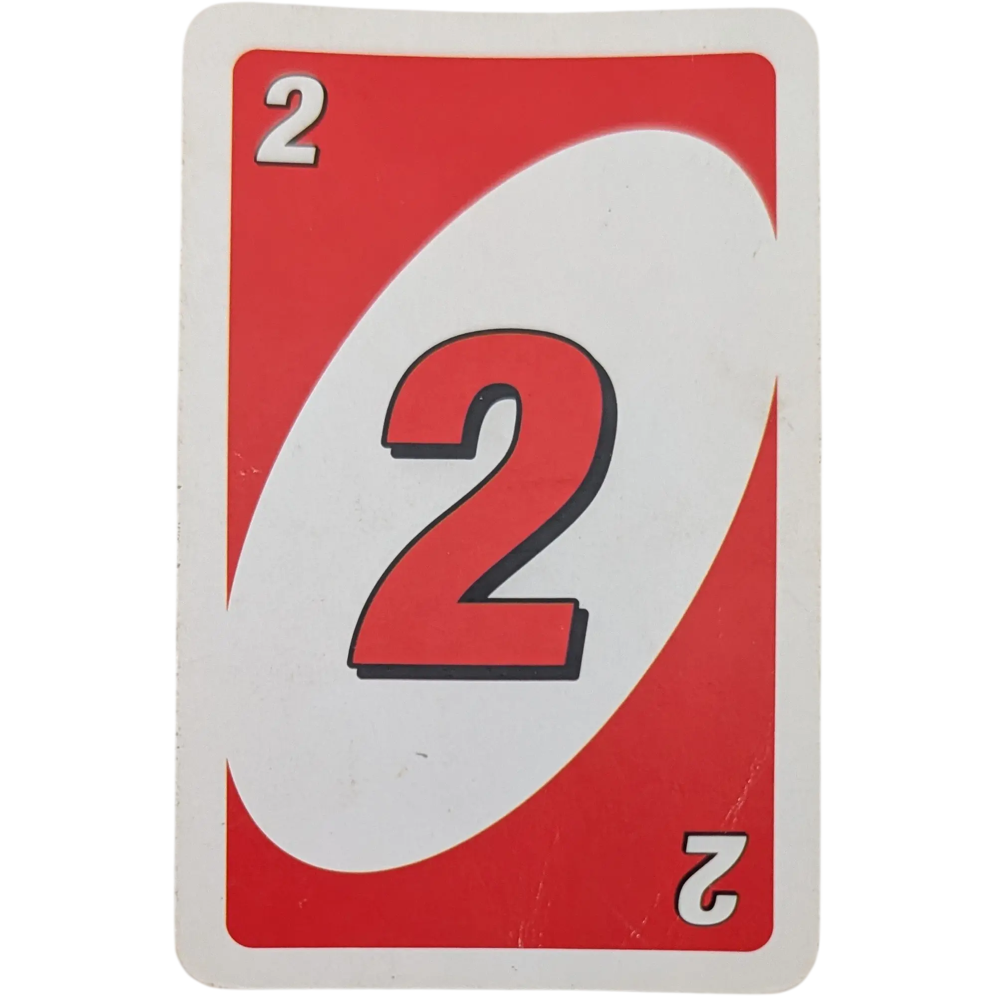 Mattel Uno Ersatzkarte Zahl Zwei Rot 