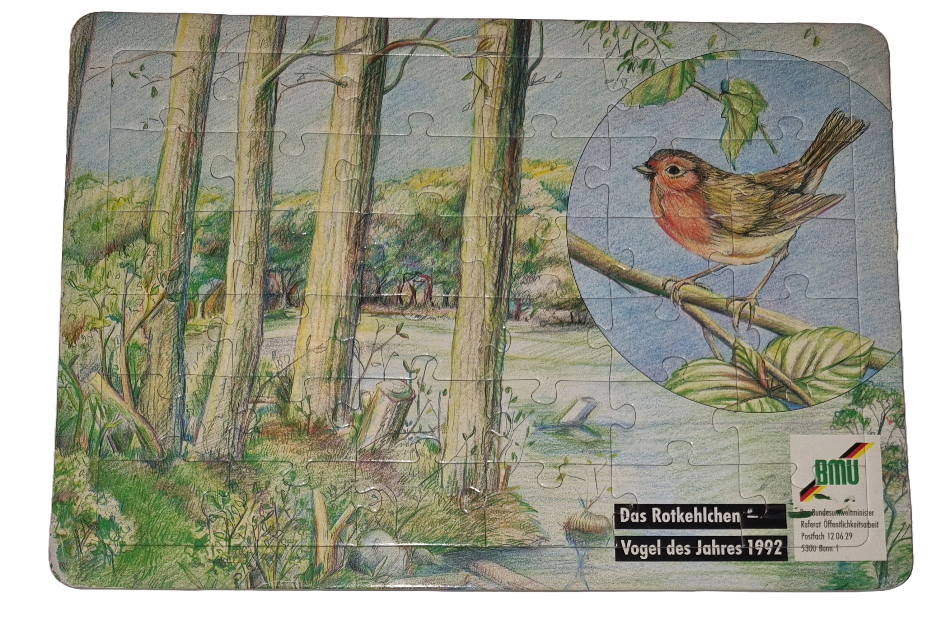 Rahmenpuzzle Das Rotkehlchen 36 Teile 