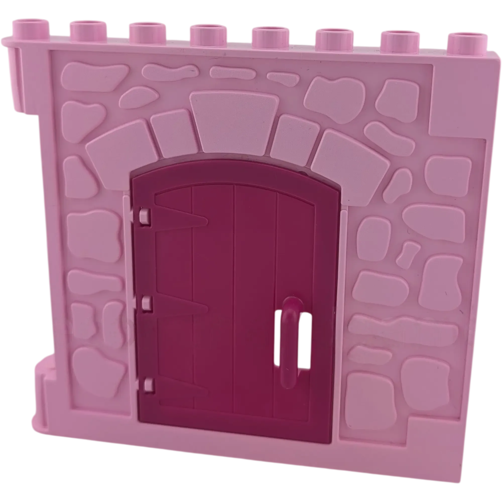 Lego Duplo Hauswand Burg Rosa mit pinker Tür