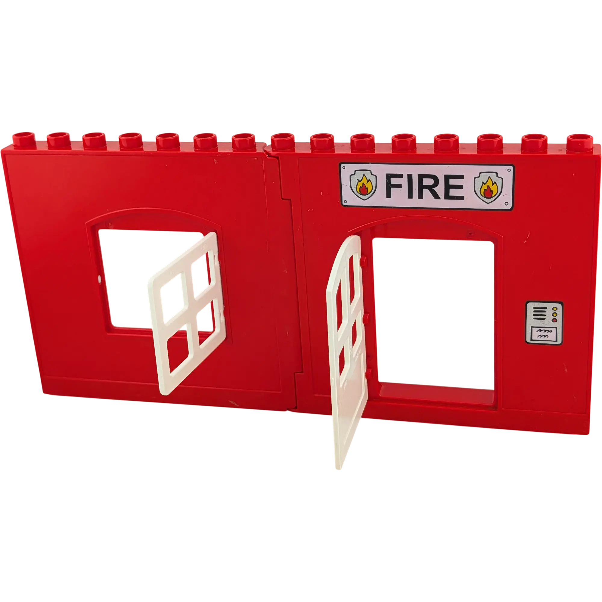 Lego Duplo Hauswand Rot Feuerwache Fire Feuerwehrhaus