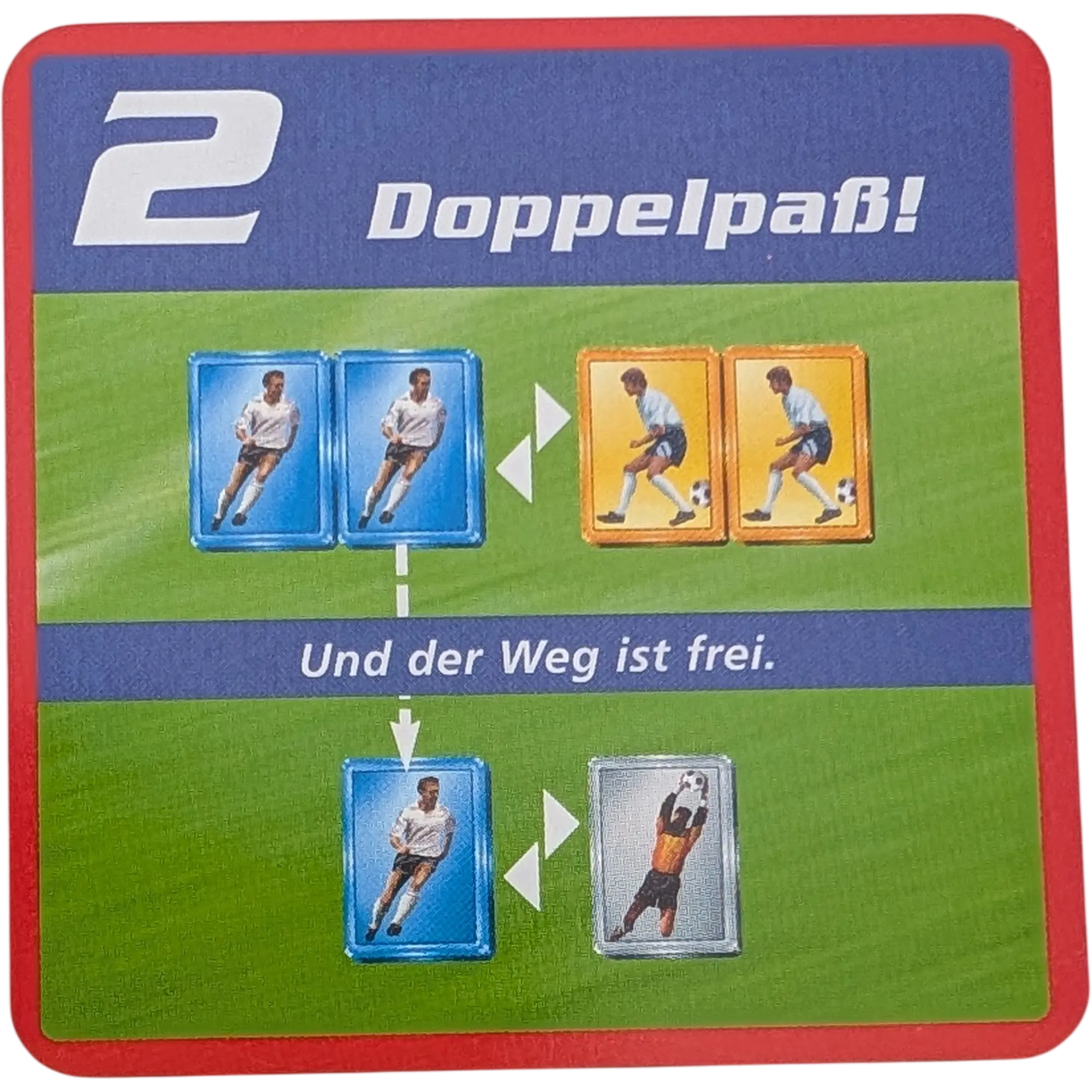Kosmos Finale Ersatzteile Team Rot Taktikkarte Kampfstärke 2 Doppelpaß! Und der Weg ist frei