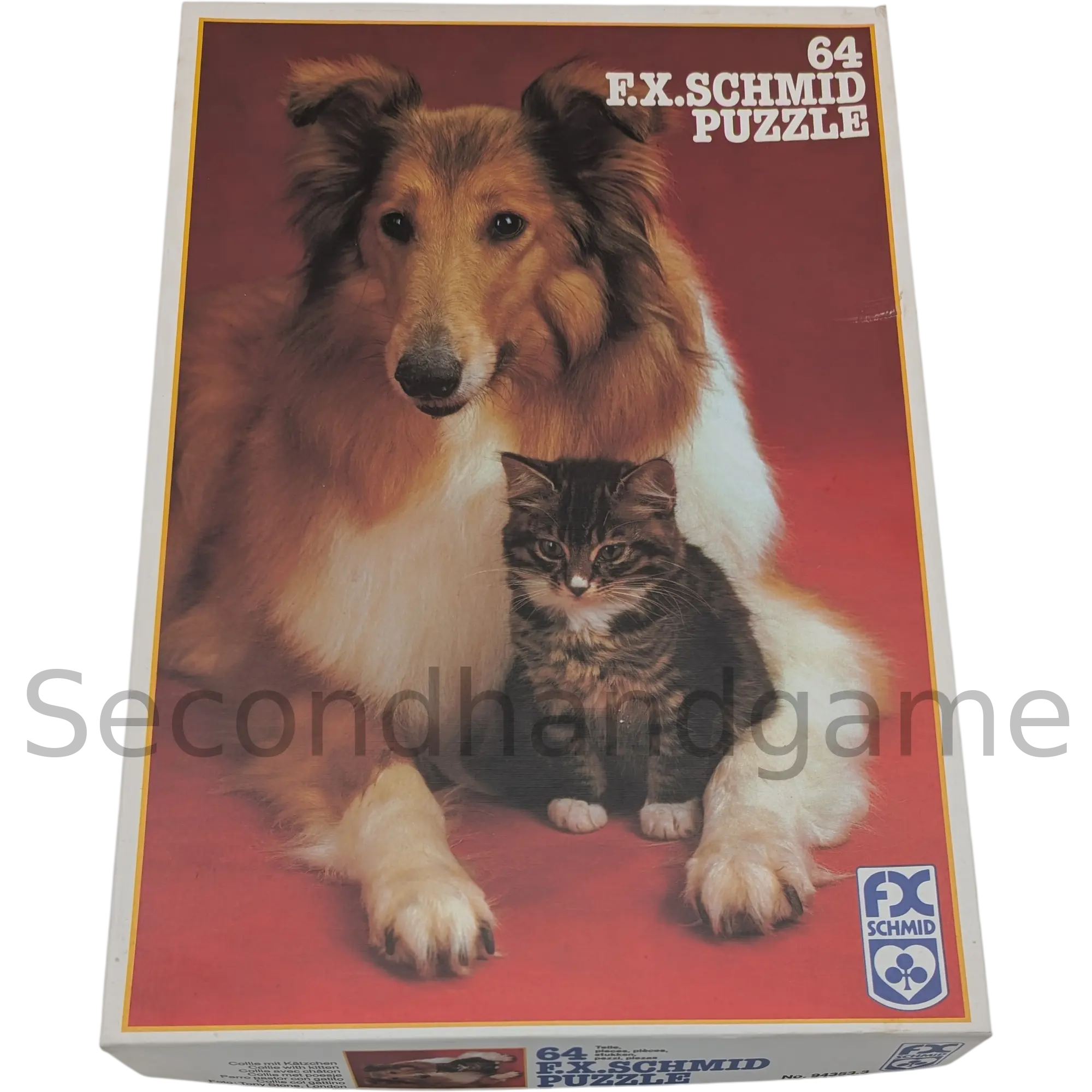FX Schmid Puzzle 64 Teile Collie mit Kätzchen 94353.3