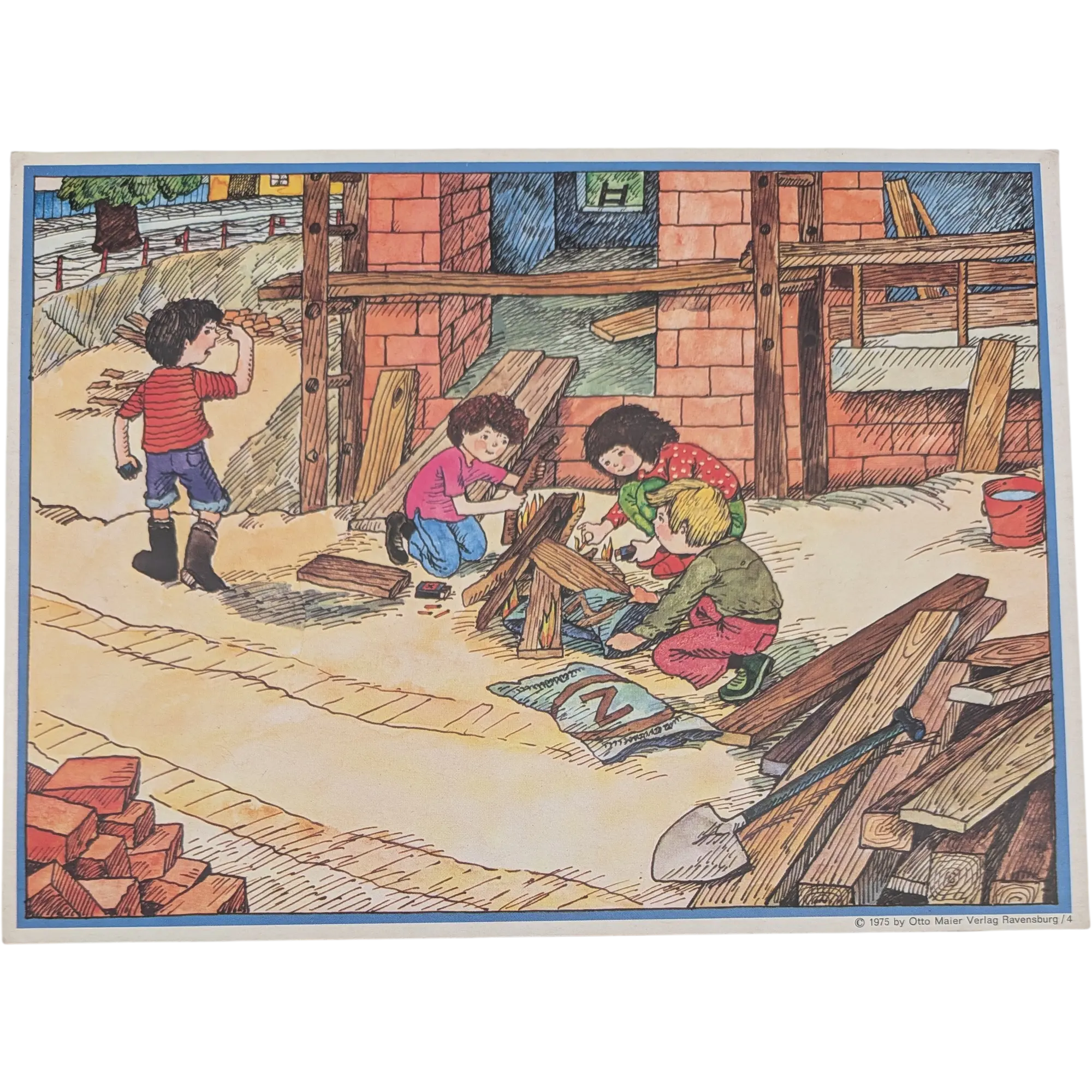 Ravensburger Vertragen und nicht schlagen Situationstafel Kinder machen Feuer