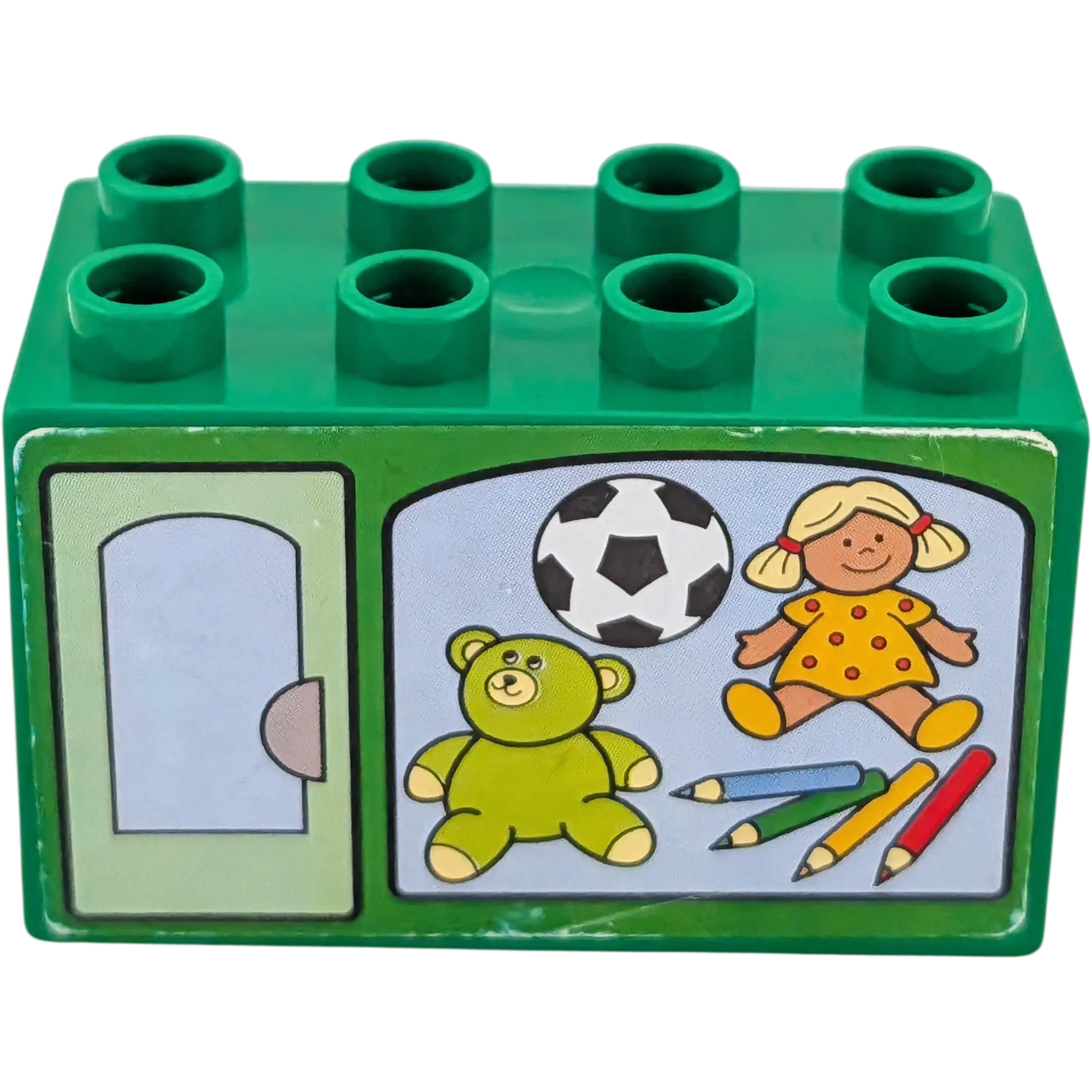 Lego Duplo 31111 Stein Dunkelgrün beidseitig beklebt mit Spielzeug 2x4x2