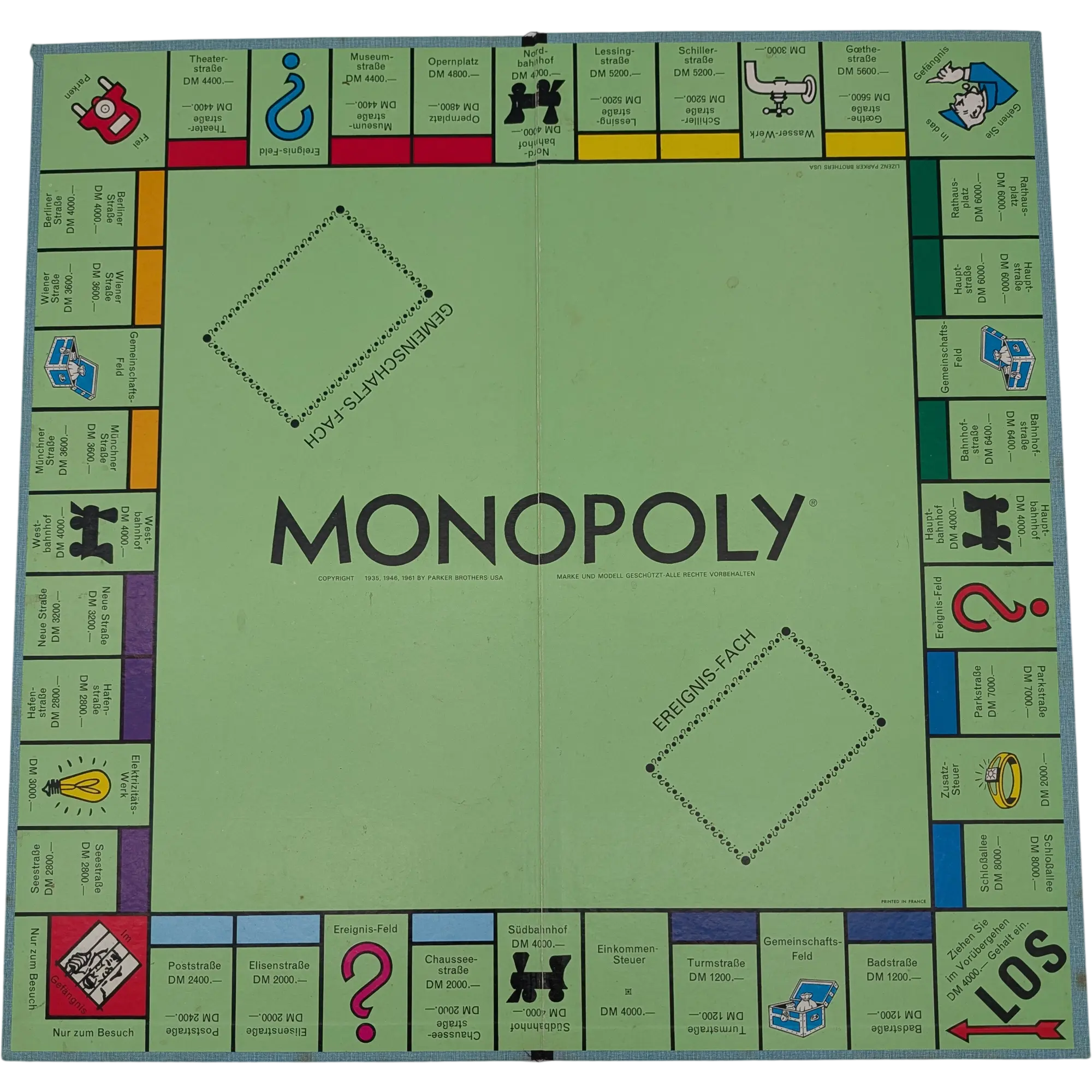 MB Spielplan Spielbrett Monopoly DM 