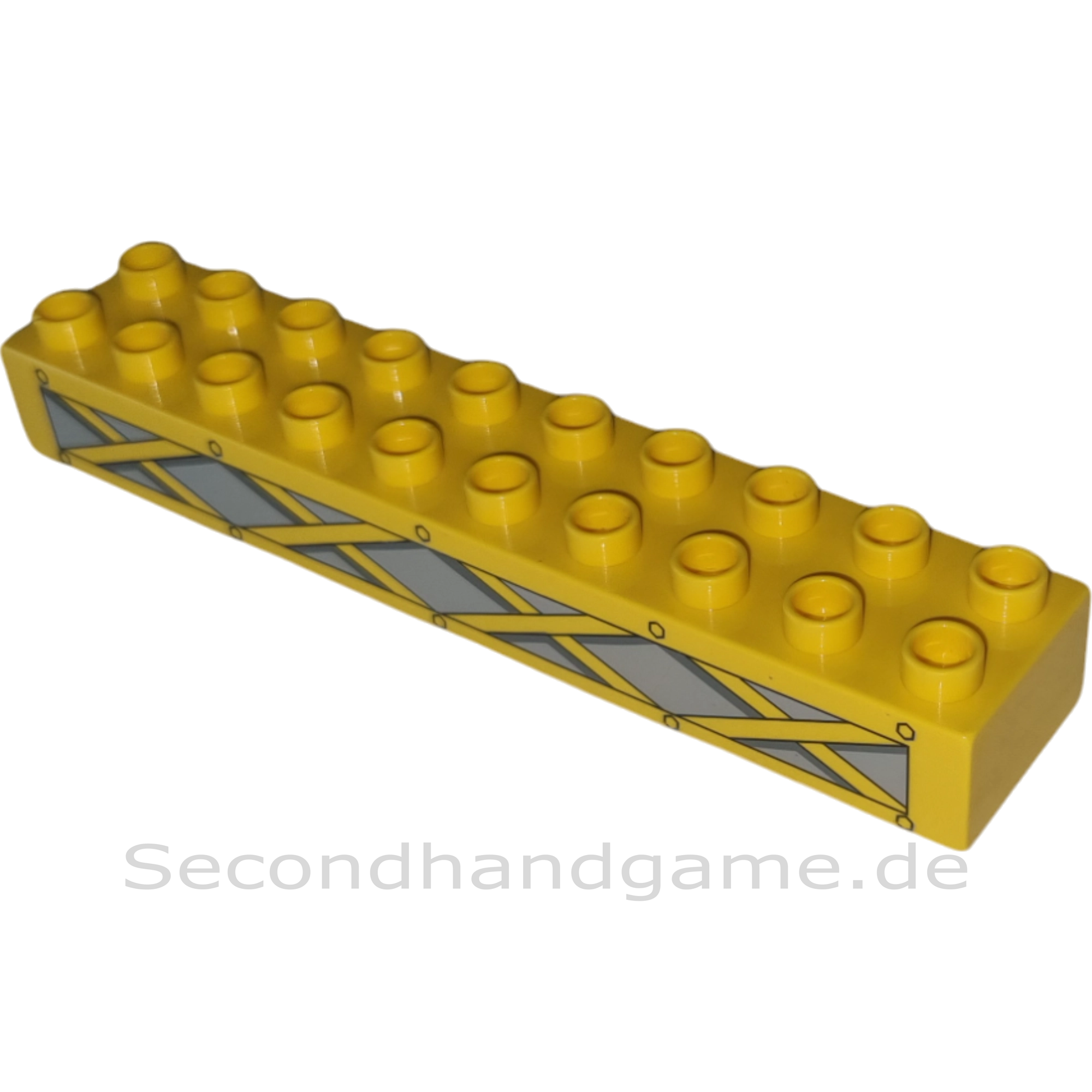 Lego Duplo 2x10 Stein 2291 Gelb mit Aufdruck Gerüst