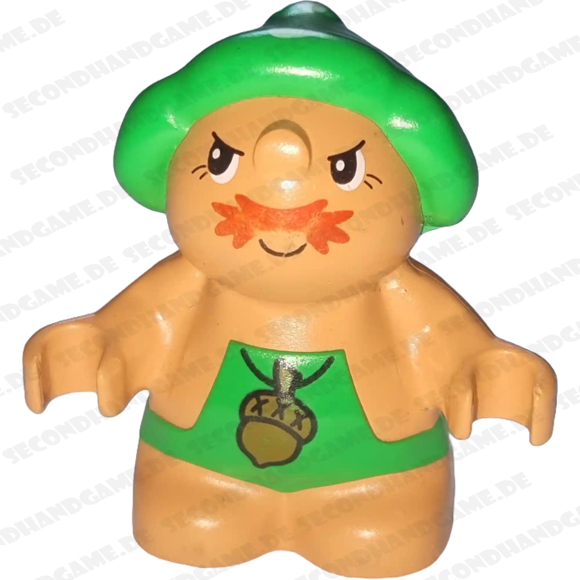 Lego Duplo Figur Mann Wichtel Grüne Kleidung Haselnuss