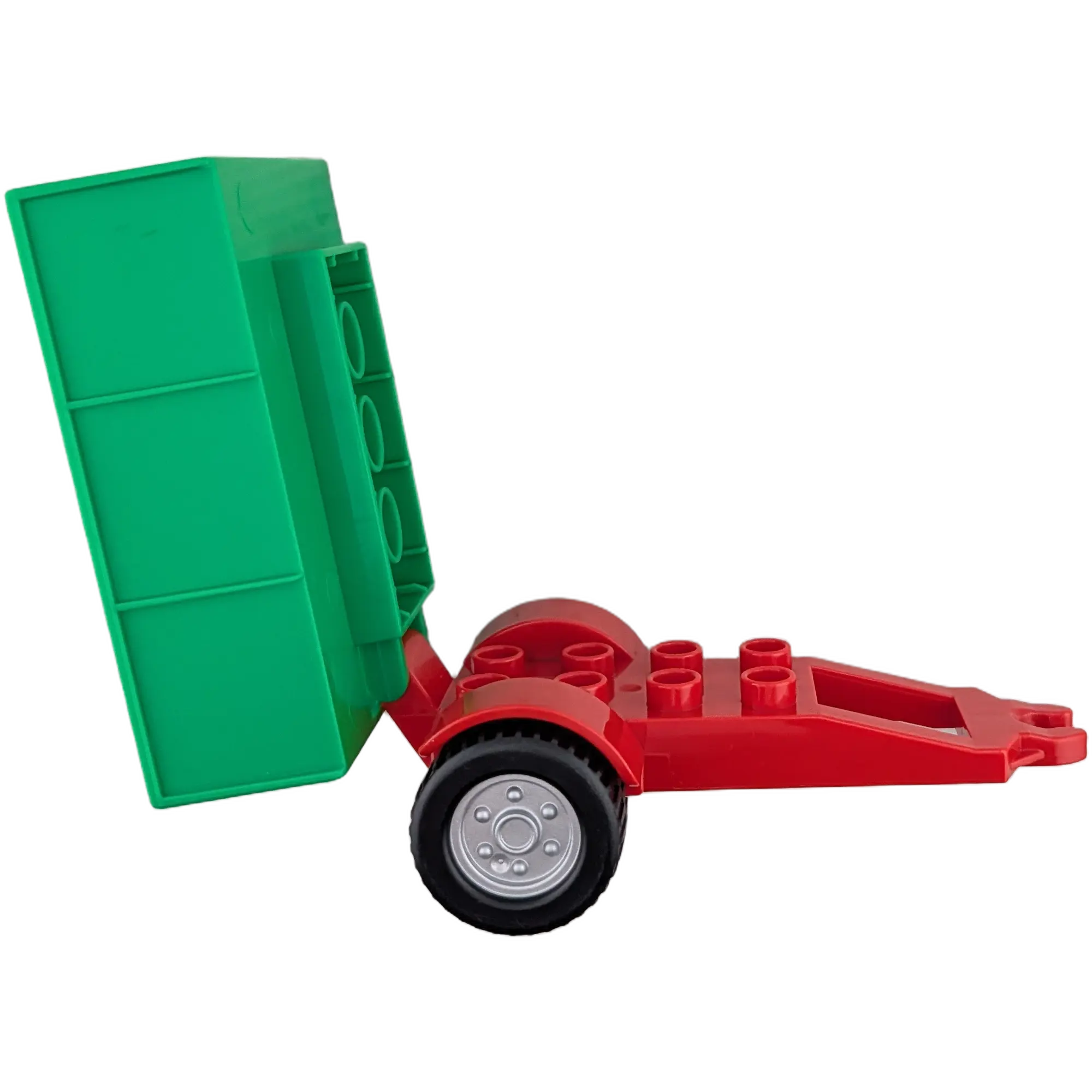 Lego Duplo 47448 Anhänger Aufsatz Mittelgrün mit Untergestell Rot, Ansicht 2
