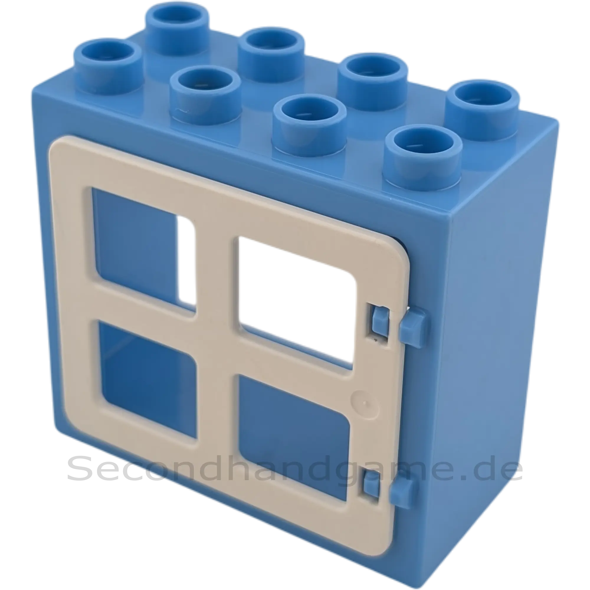 Lego Duplo 61649 Fenster Blaugrau mit 4 weißen Fenstern