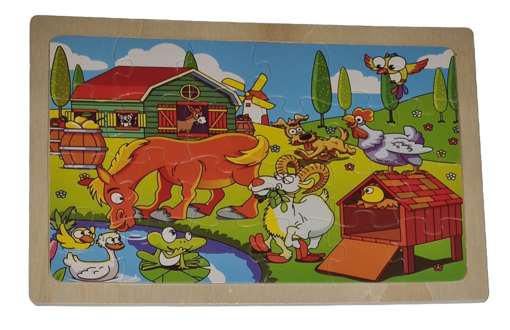 Holzpuzzle 24 Teile Auf dem Bauernhof