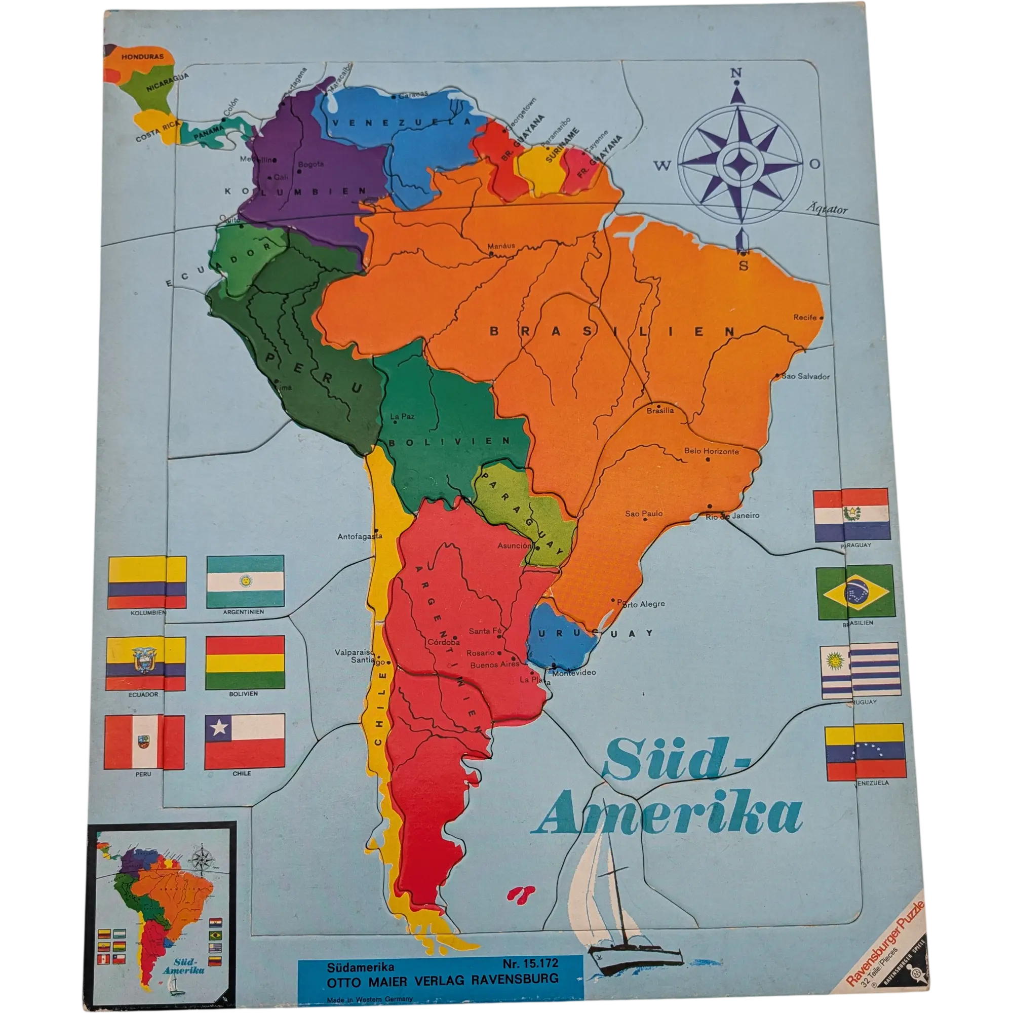 Ravensburger Rahmenpuzzle Südamerika 32 Teile 15.172