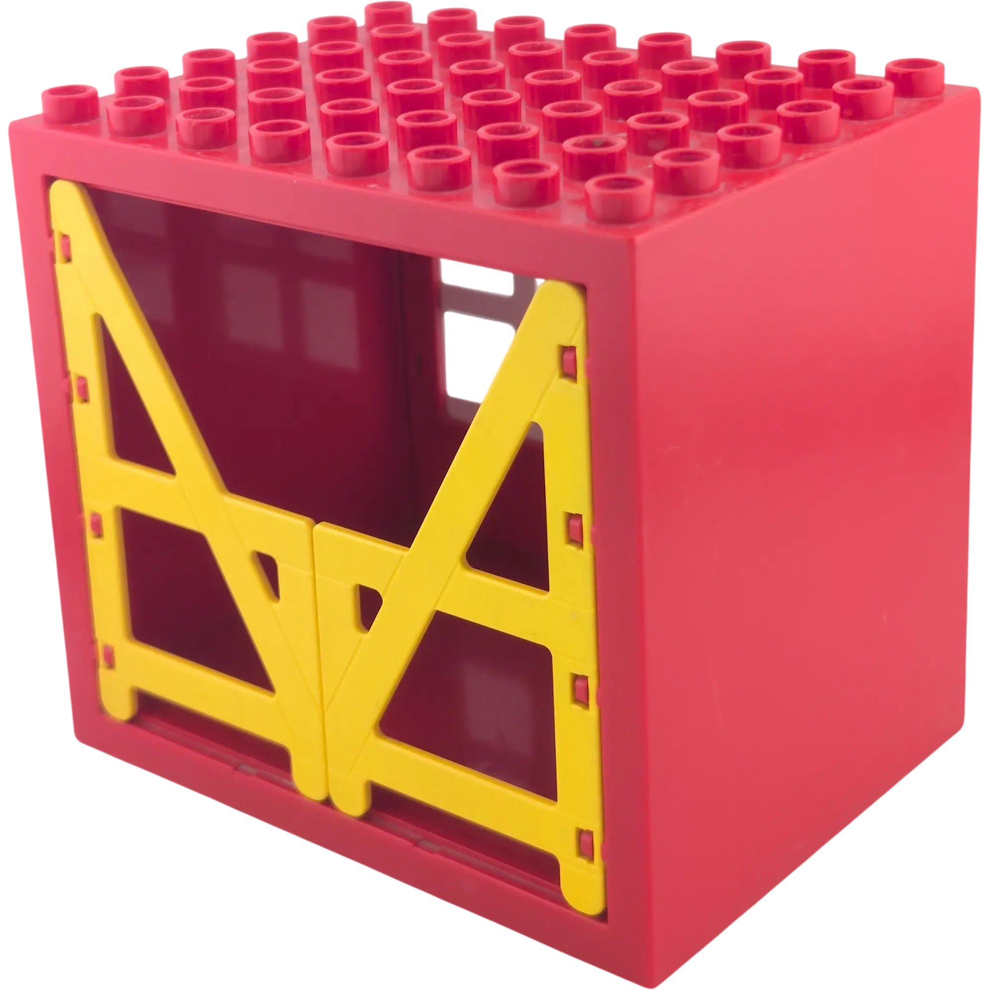 Lego Duplo Rot Feuerwache mit 2 Türen und zweiß Fenster Weiß 6x8 