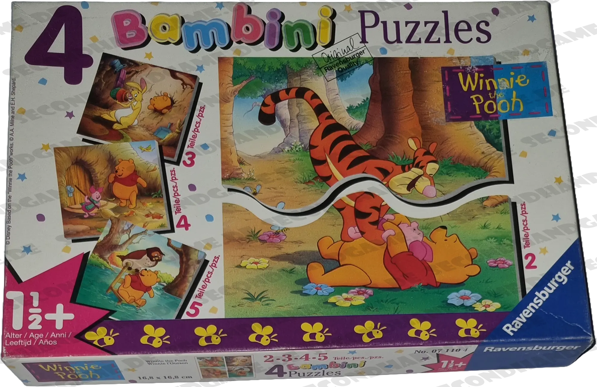 Ravensburger 4 Bambini Puzzle 2, 3, 4 und 5 Teile 071104 Winnie the Pooh