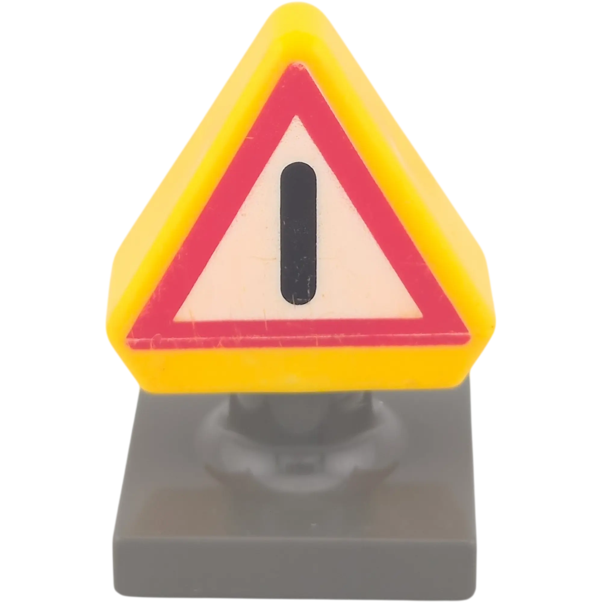 Lego Duplo 3-01 Schild Achtung Ausrufezeichen Orange Rot Dunkelgrau