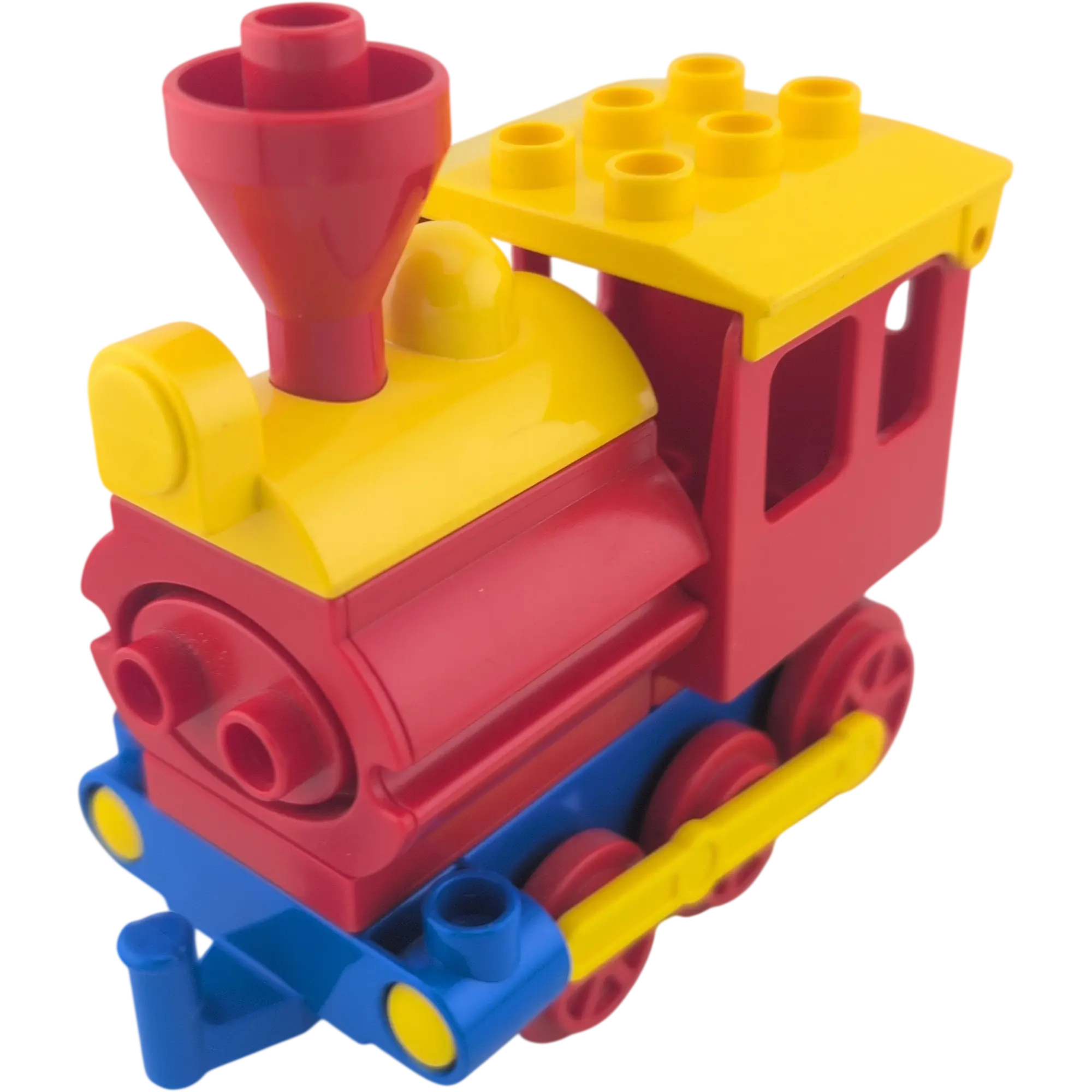 Lego Duplo Eisenbahn Zug Schiebelok Blau Rot Gelb mit beweglichem Glied