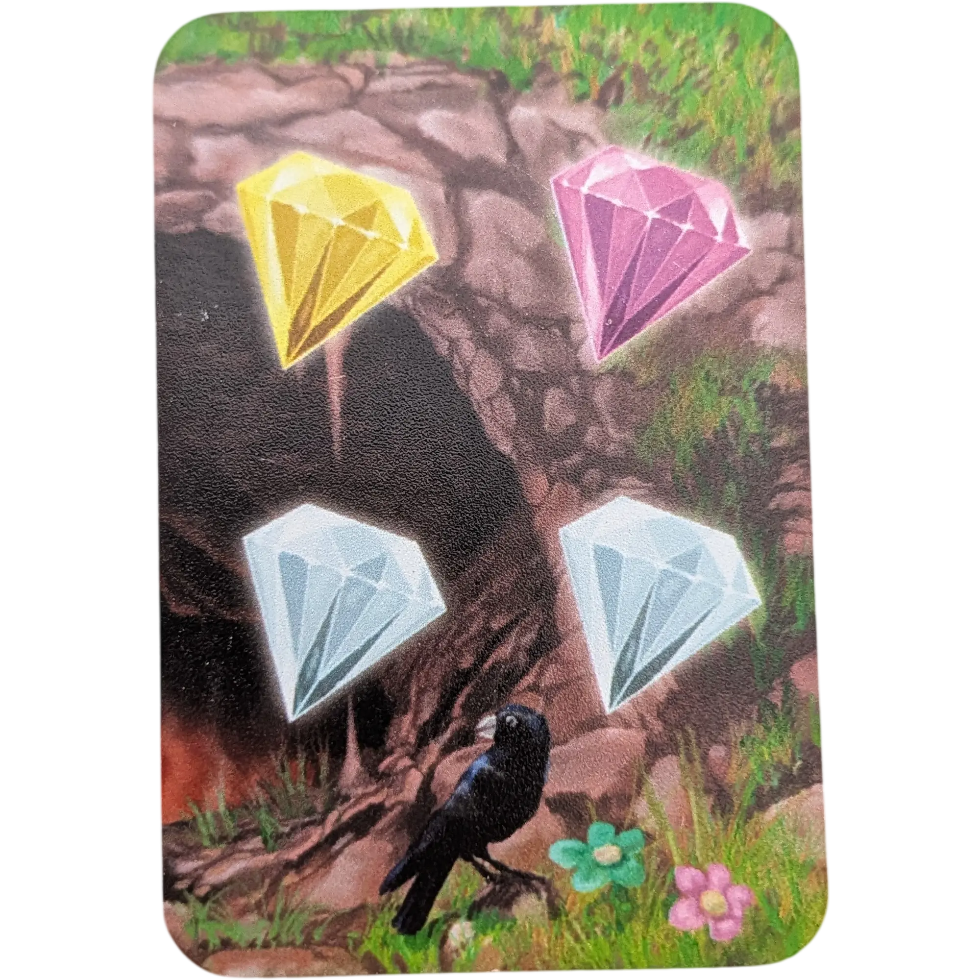 Kosmos Fluss der Drachen Ersatzteile Höhlenkarte 4 Edelsteine Gelb, Pink, Weiß, Weiß