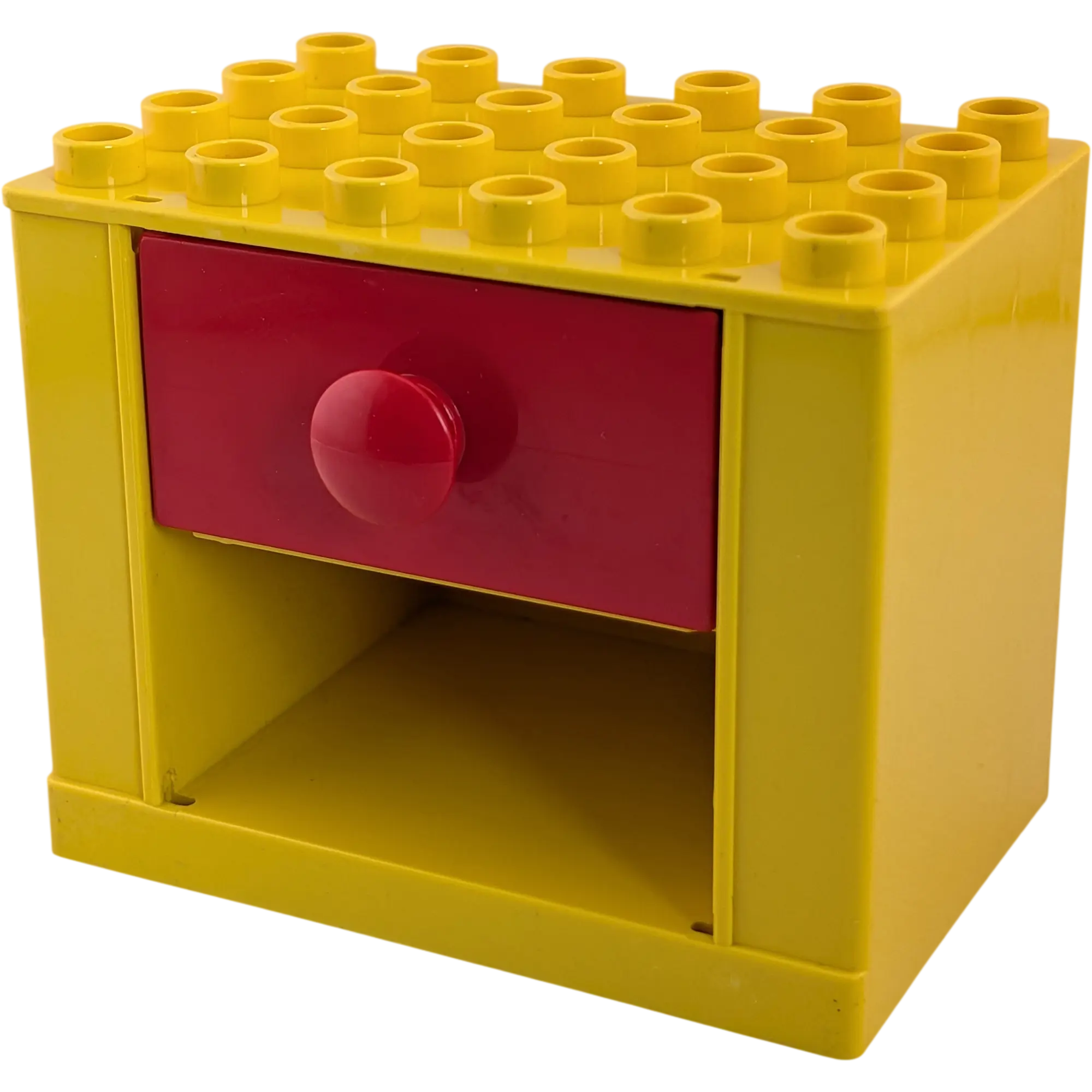 Lego Duplo Dolls Dacta Schrank 4x6x4 Gelb mit Schublade Rot für große Puppen