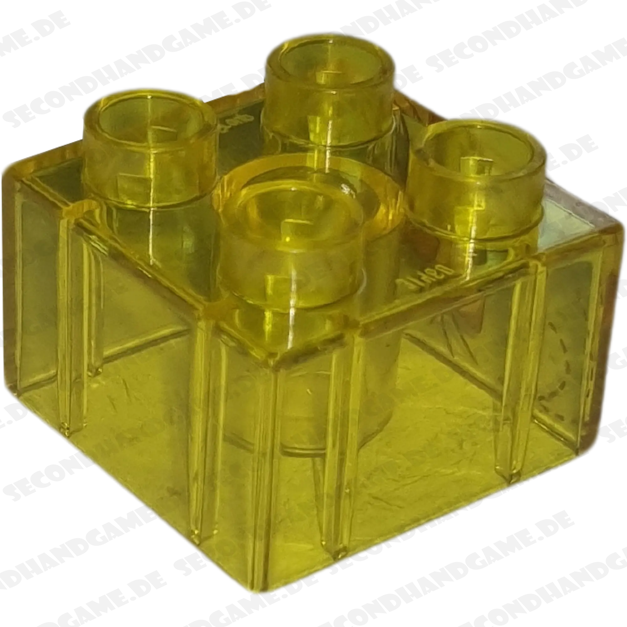 Lego Duplo 2x2 Stein Transparentes Gelb mit Biene 3437