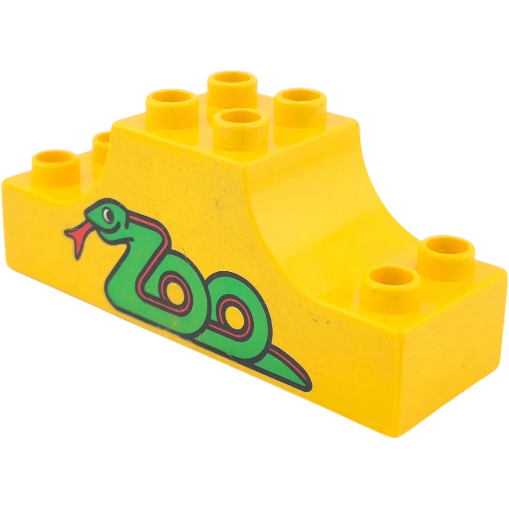 Lego Duplo 2x6x2 Brücke 4197 Gelb mit Aufdruck ZOO in Schlangenform