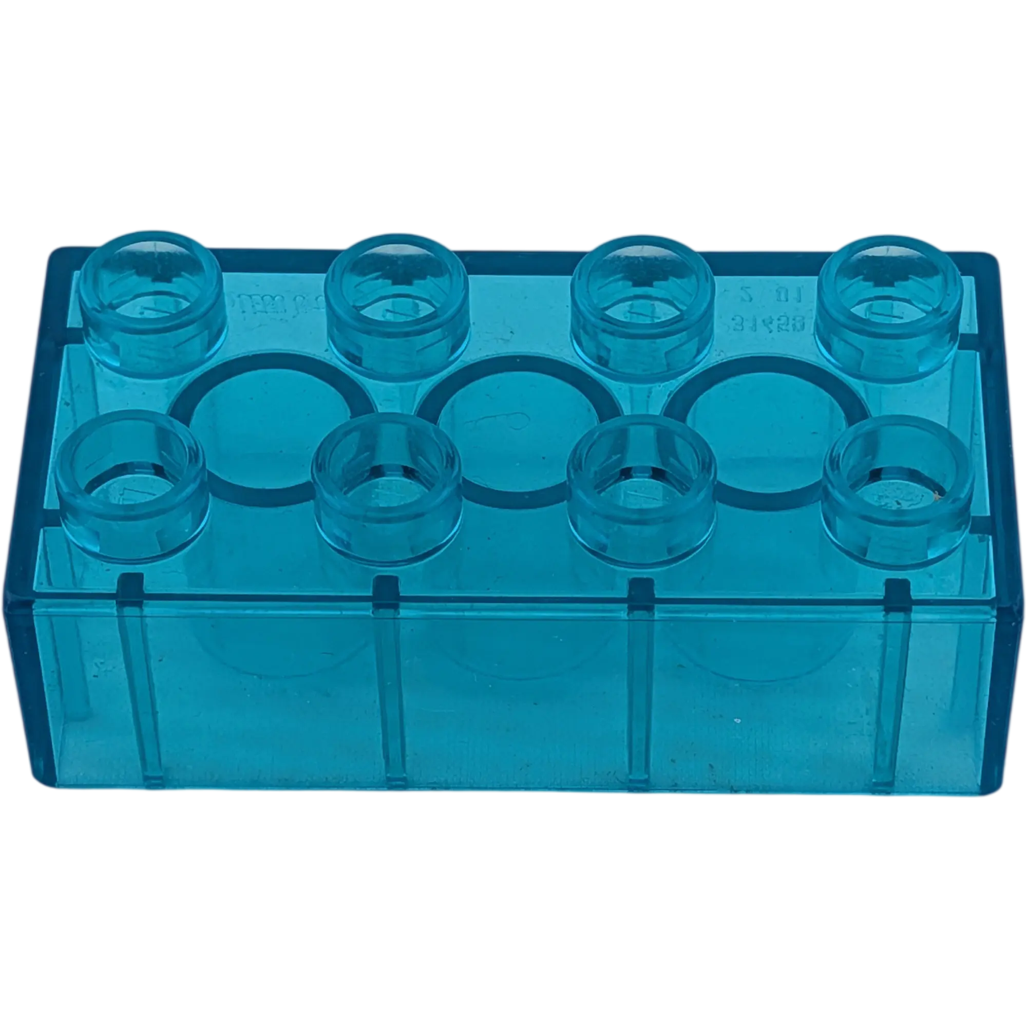 Lego Duplo 2x4 Baustein 3011 Transparent Blau