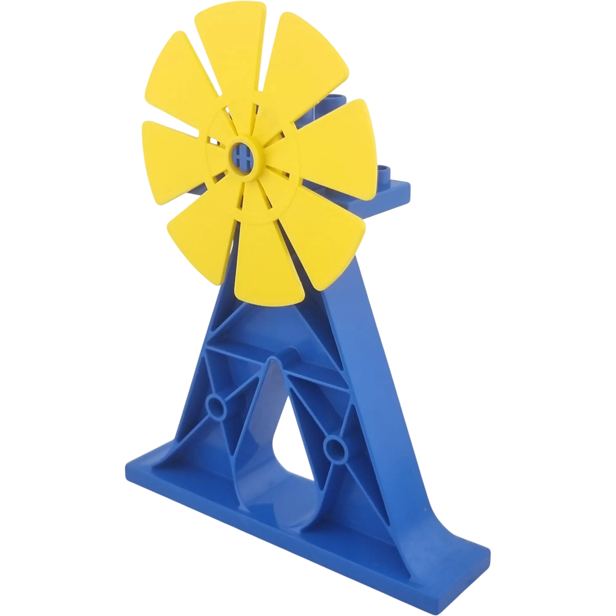 Lego Duplo 4539 Brücken Pfeiler Stütze 2x8x6 Blau mit gelben Drehrad und Noppenstein Windrad