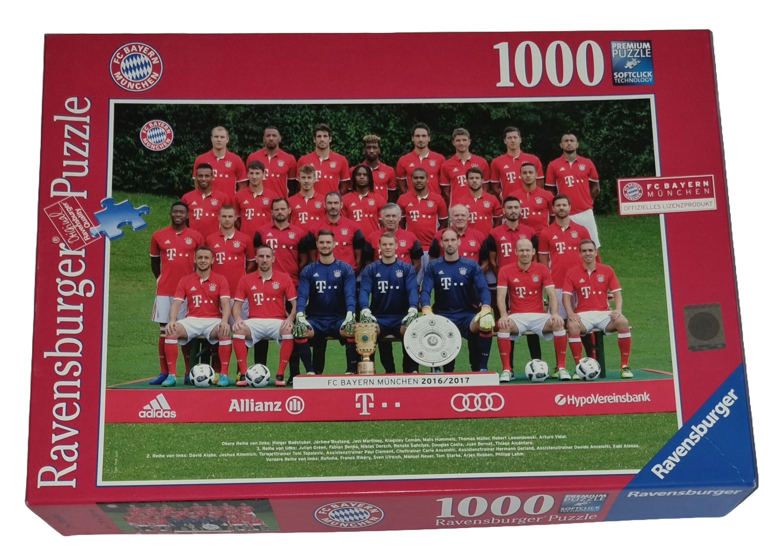 Ravensburger Premium Soft Puzzle 1000 Teile 196487 FC Bayern München Saison 2016/17