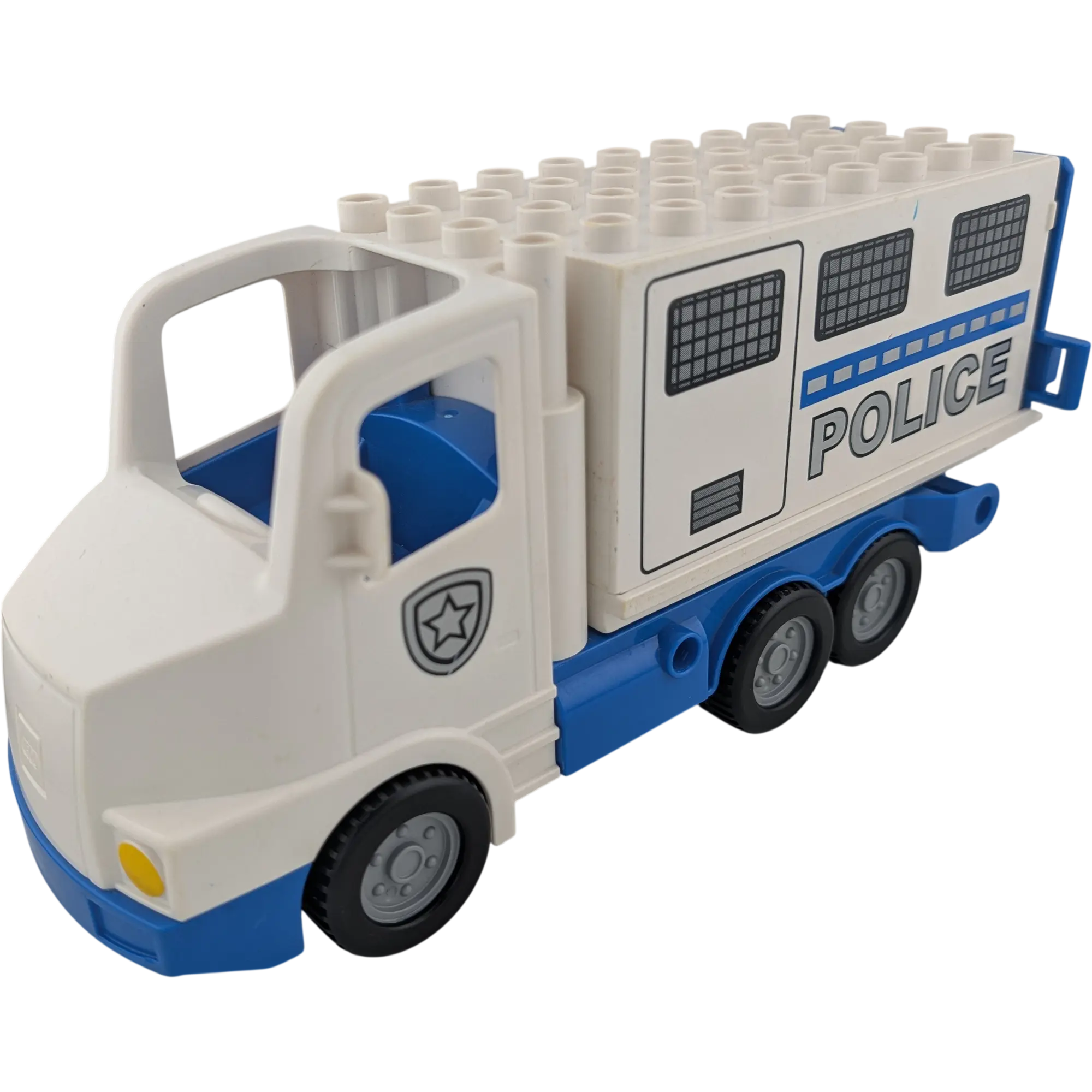 Lego Duplo Polizei Lastwagen Weiß Schwarz Blau, Gefangenentransport