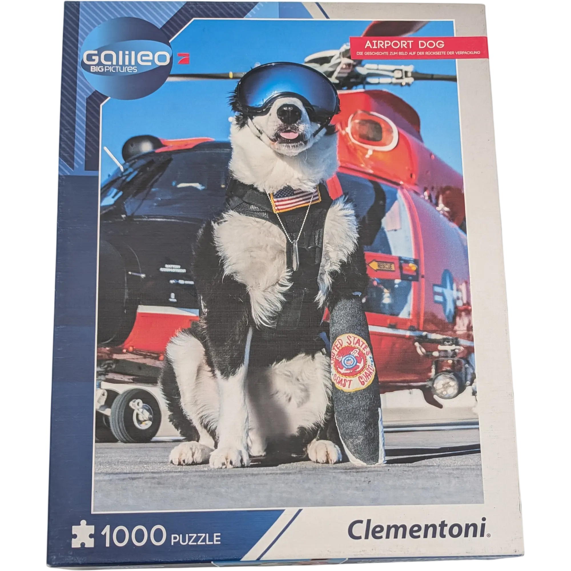 Clementoni Galileo Big Pictures Puzzle 1000 Teile 59087 Airport Dog
