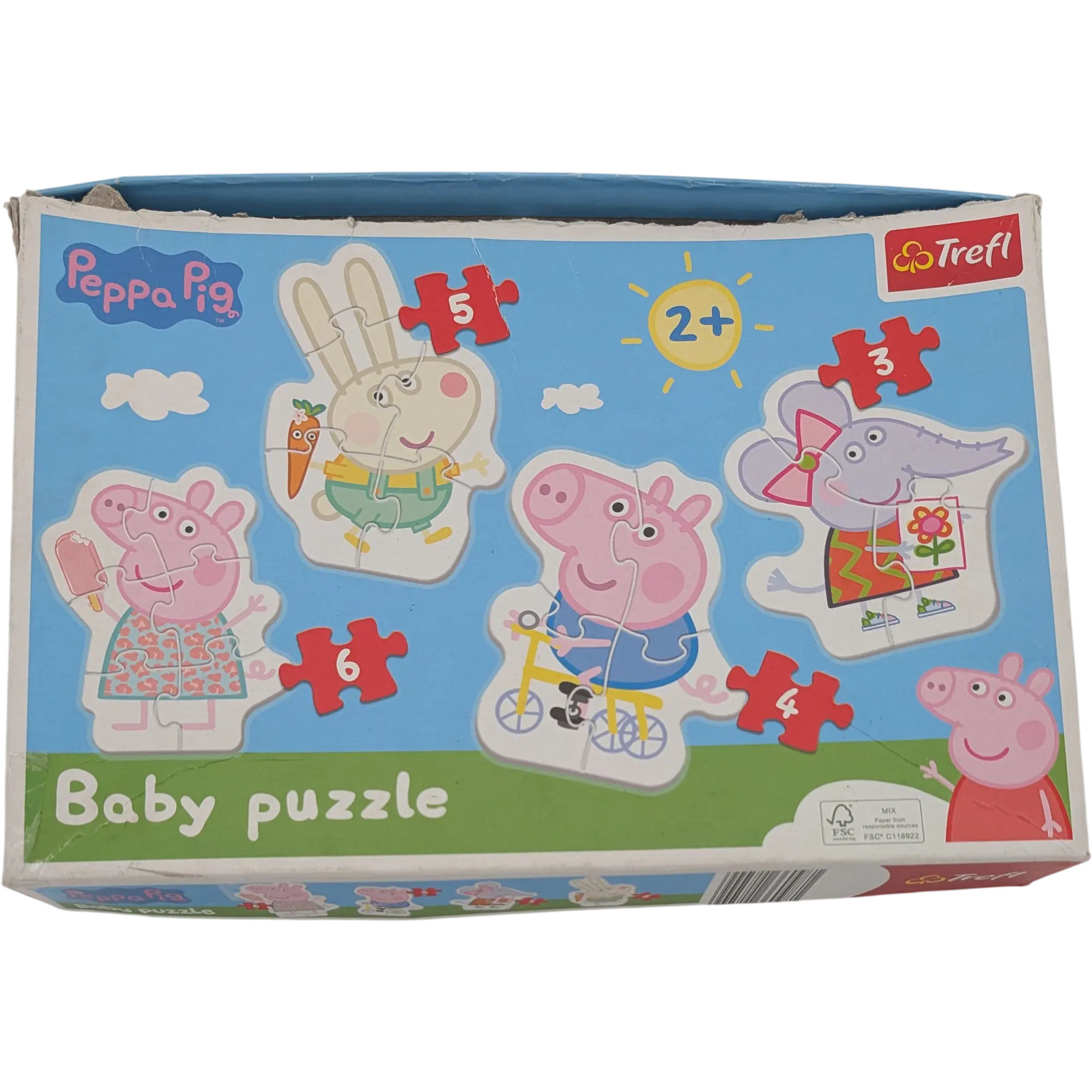 Trefl Baby Puzzle Peppa Pig 36098 4 Puzzles 3 4 5 6 Teile, ab 2 Jahren