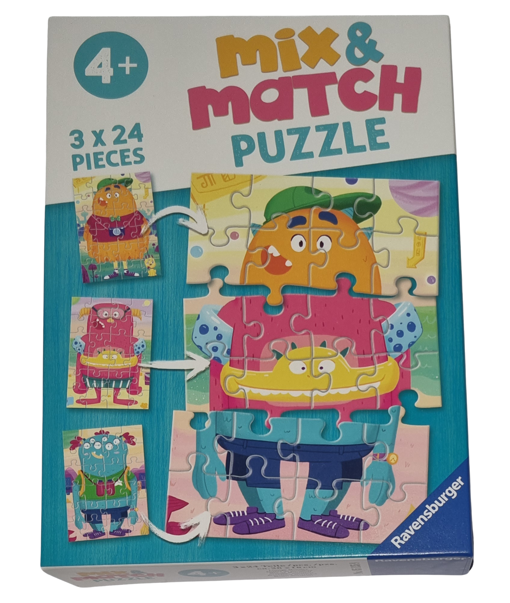 Ravensburger Mix & Match Puzzle 3 x 24 Teile 051359 Lustige Monster