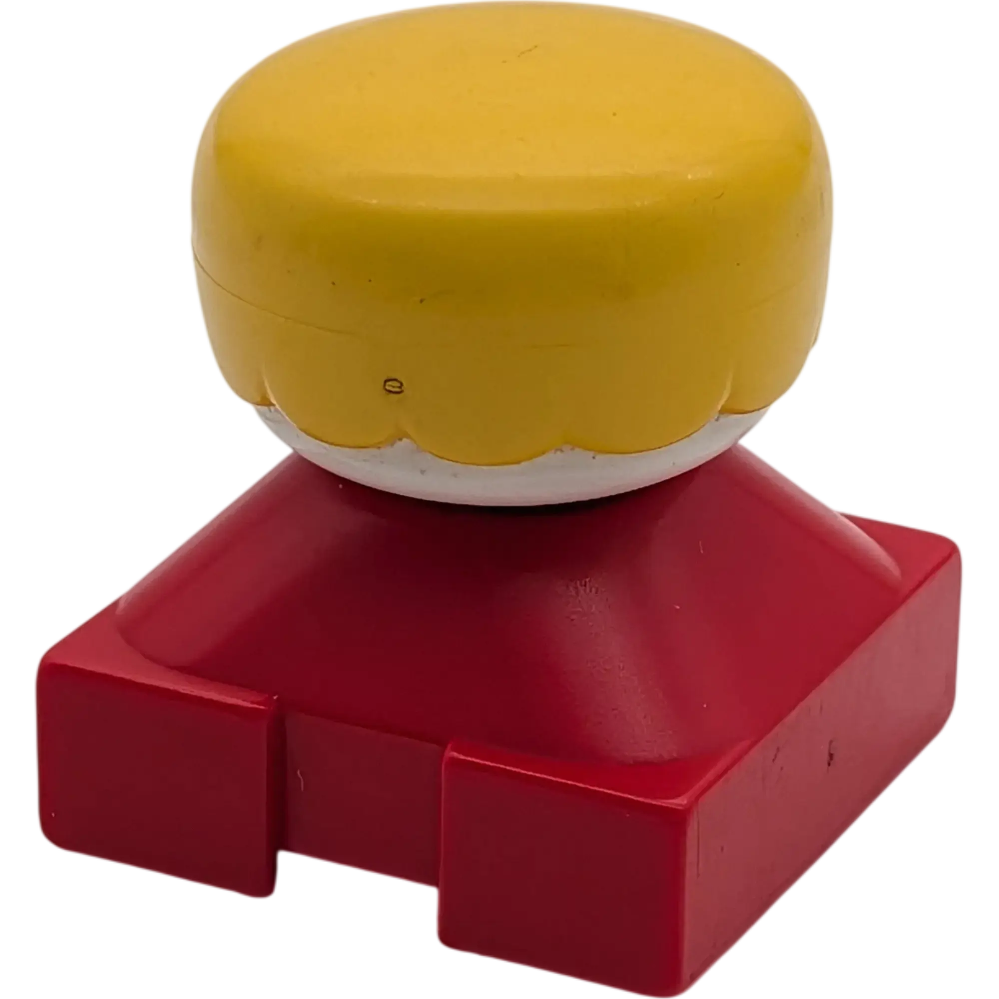 Lego Duplo 2327 Frau Blonde Haare Rote Bluse Mädchen mit Schleife Gelb