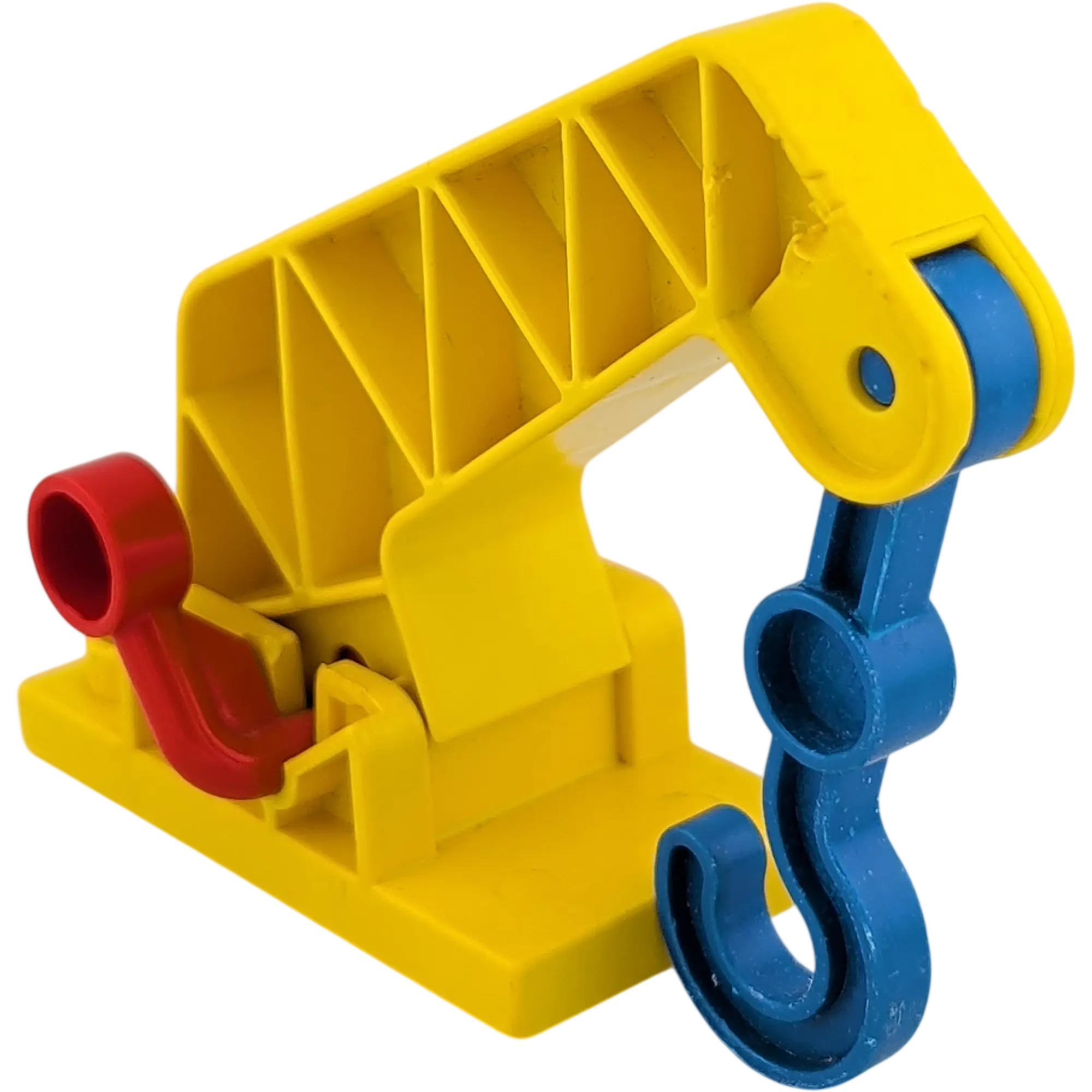 Lego Duplo 4882 Kran Arm Haken Gelb Schwarz Rot Hacken Blau B-Ware