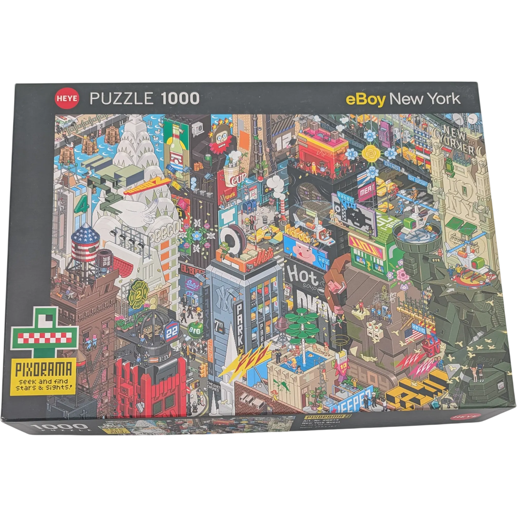 Heye Pixorama eBoy New York Puzzle 1000 Teile 29914 New York Quest