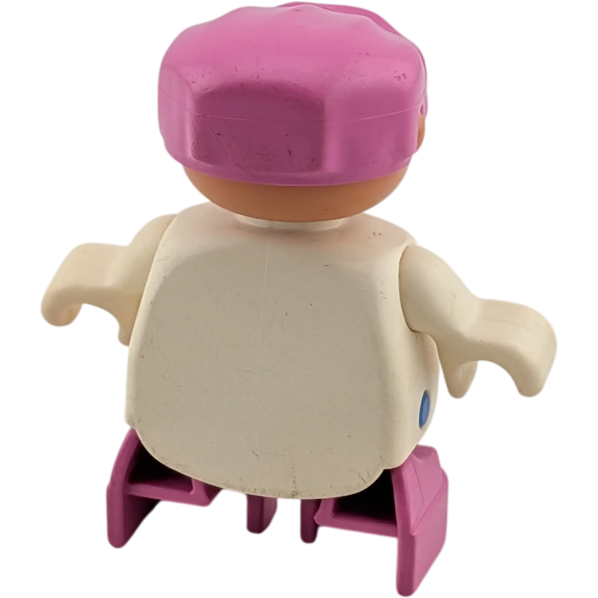 Lego Duplo Kind Mädchen Baby mit pinker Haube und pinker Hose, Schnullerkette, Ansicht 2