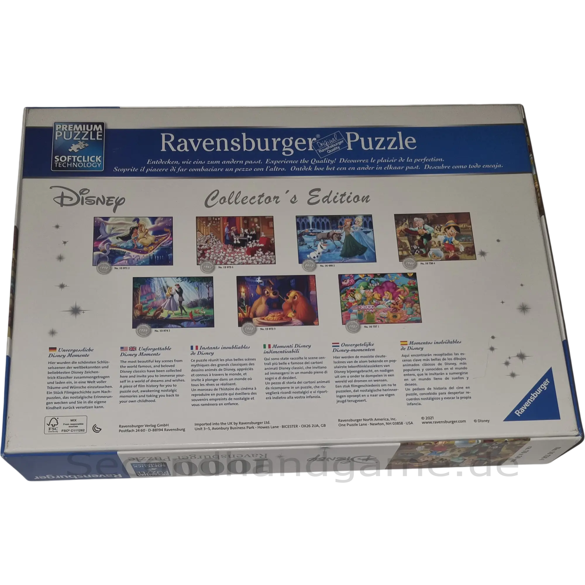 Ravensburger Premium softclick Disney Collector's Edition Puzzle 1000 Teile 167364 Pinocchio