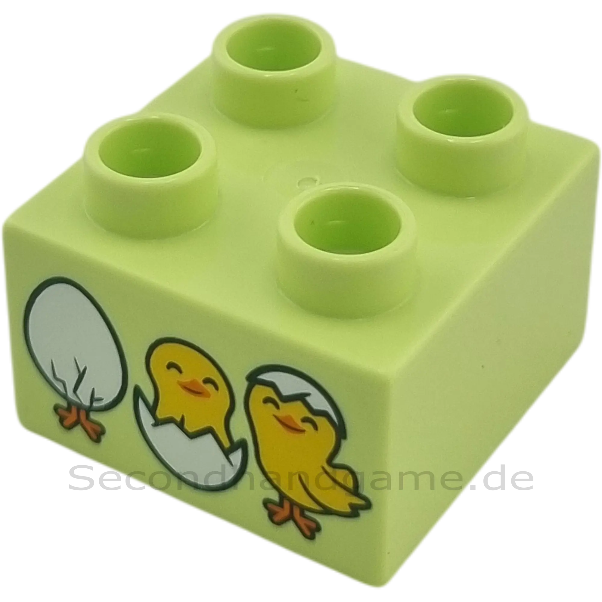 Lego Duplo 2x2 Stein Hellgrün Küken schlüpfen aus Eiern Wendestein 3437