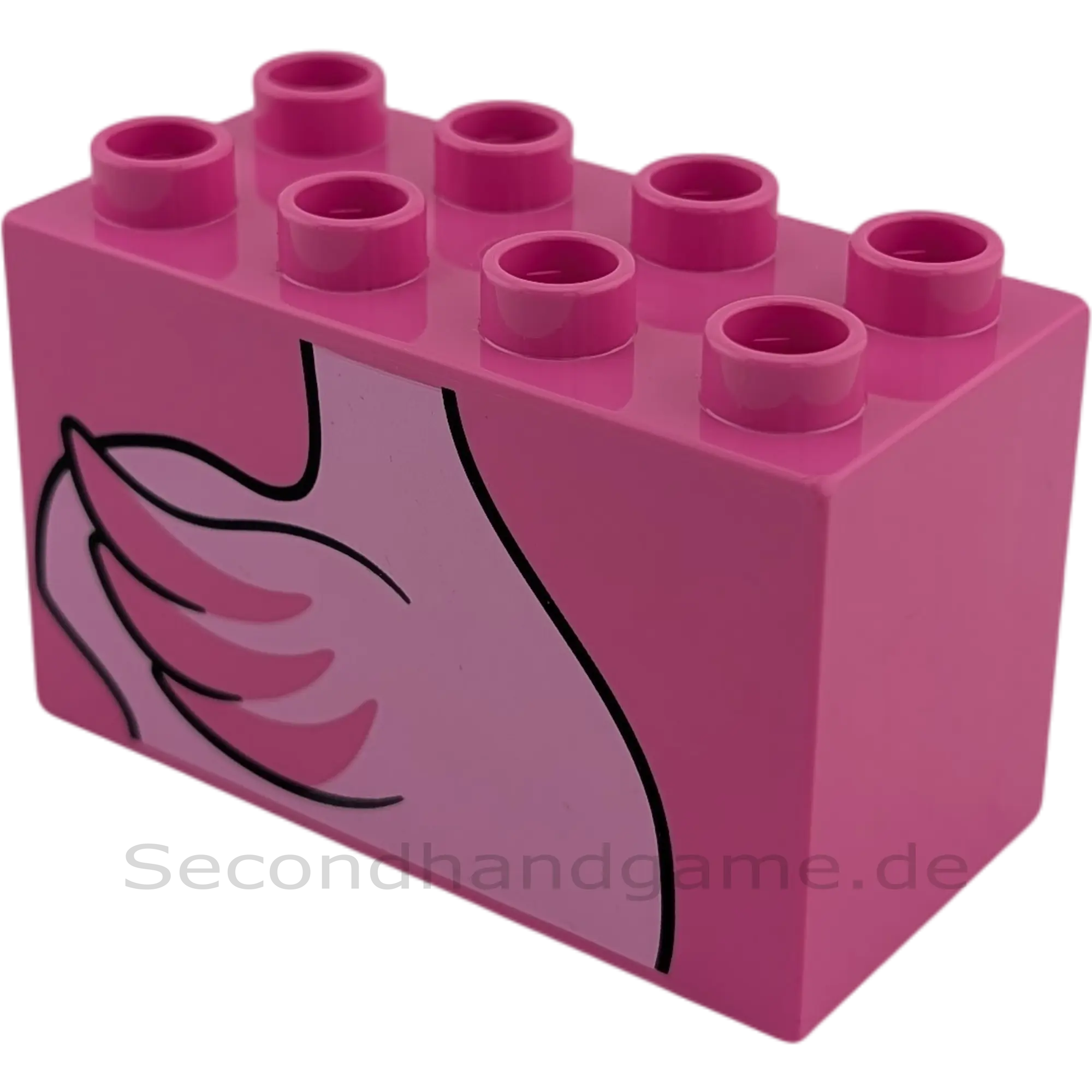 Lego Duplo 2x4x2 Doppelstein 31111 Pink Bedruckt mit Flamingo Bauch