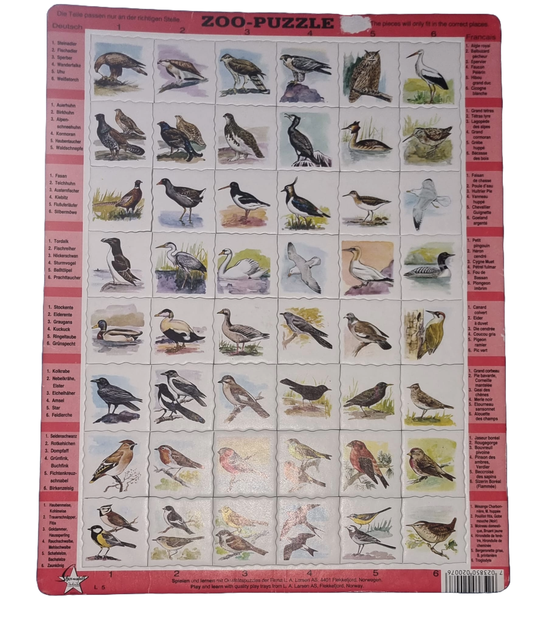 Vogel-Puzzle Zoo-Puzzle 48 Teile