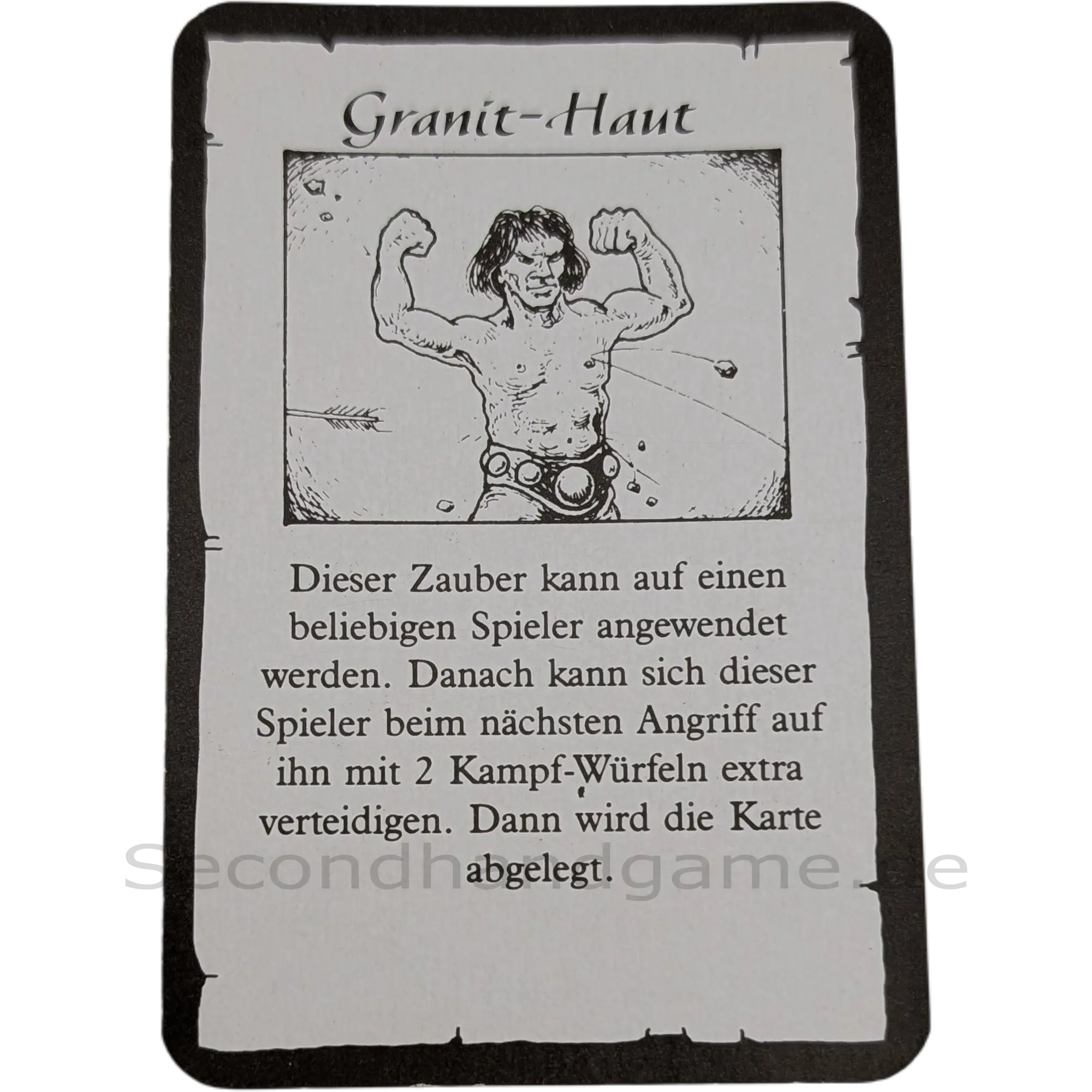 MB Hero Quest Master Ersatzteil Karte Erdzauber Granit-Haut