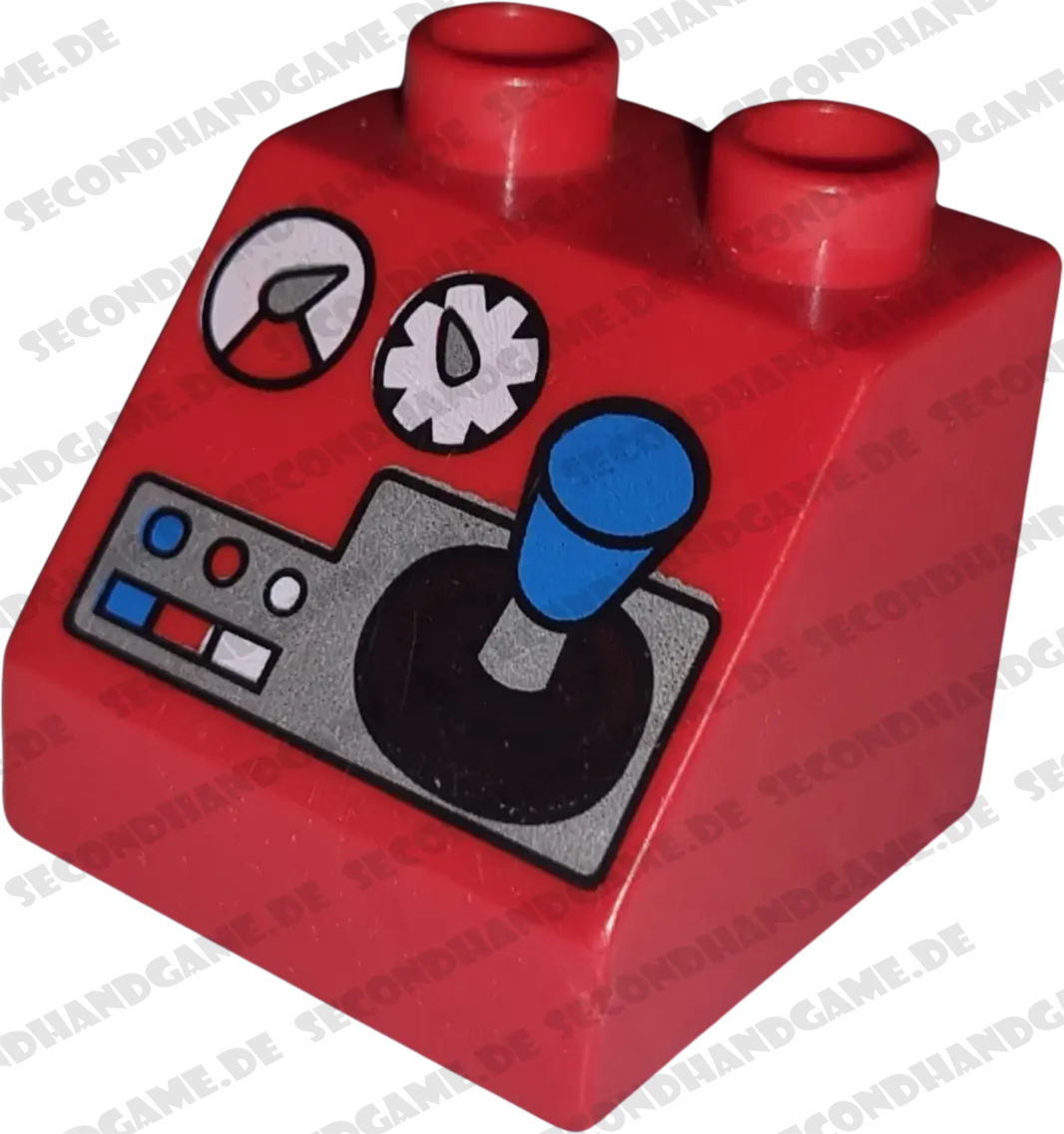 Lego Duplo 6474 Schrägstein 2x2x1 Rot Schaltung Schaltgetriebe