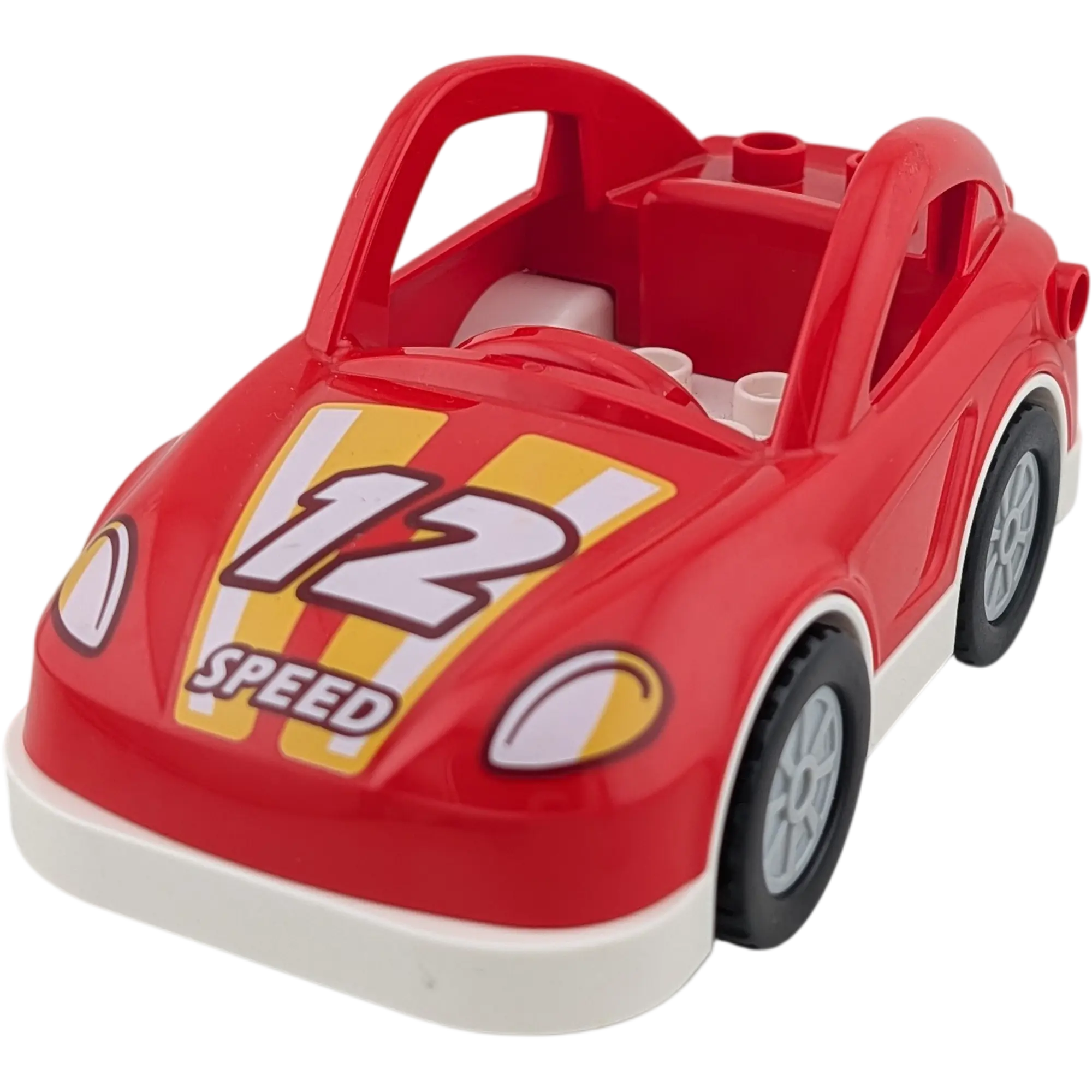 Lego Duplo Rennwagen Rot Speed 12 mit Rückziehmotor