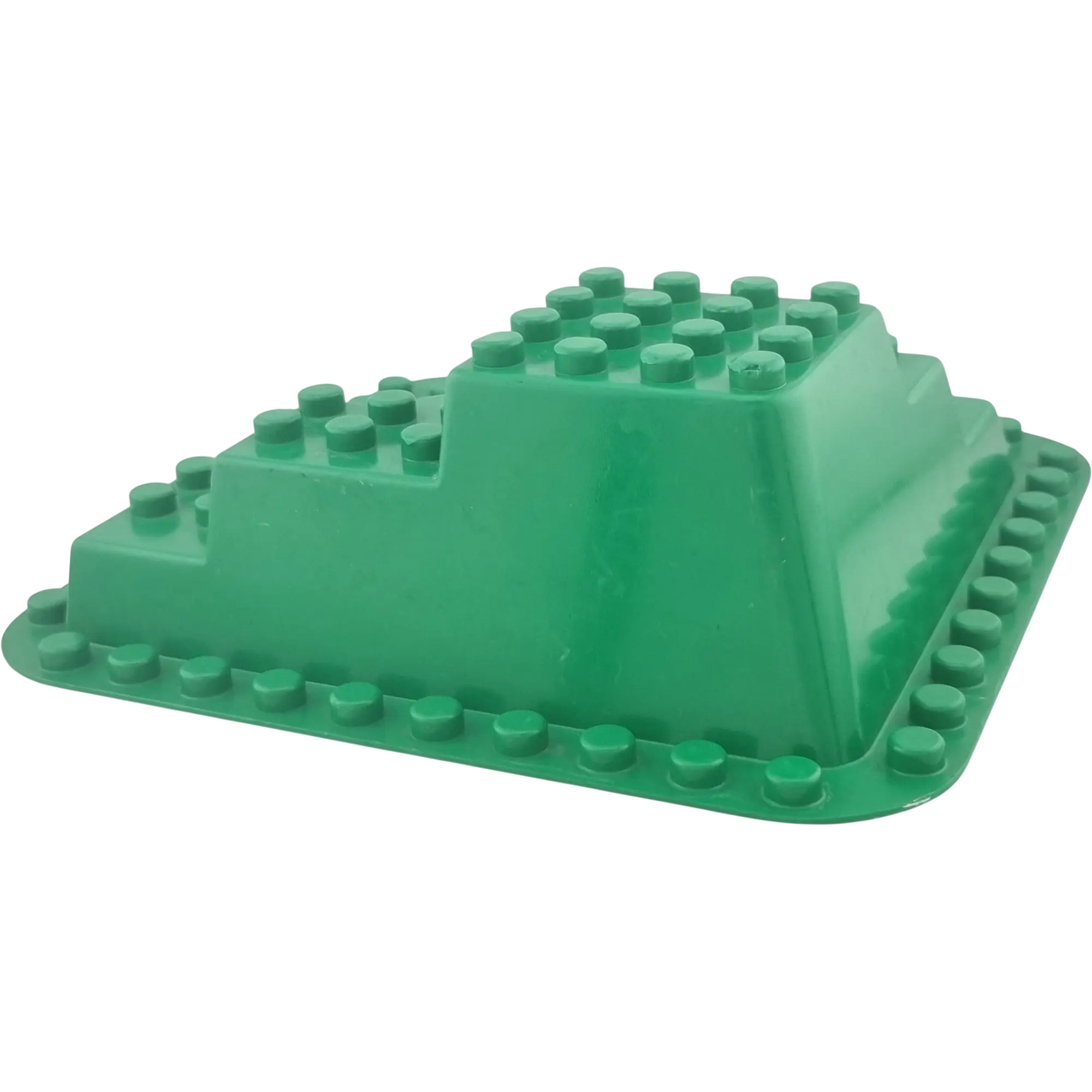 Lego Duplo 6433 Bauplatte Dunkelgrün, Hügel Felsen, uneben B-Ware
