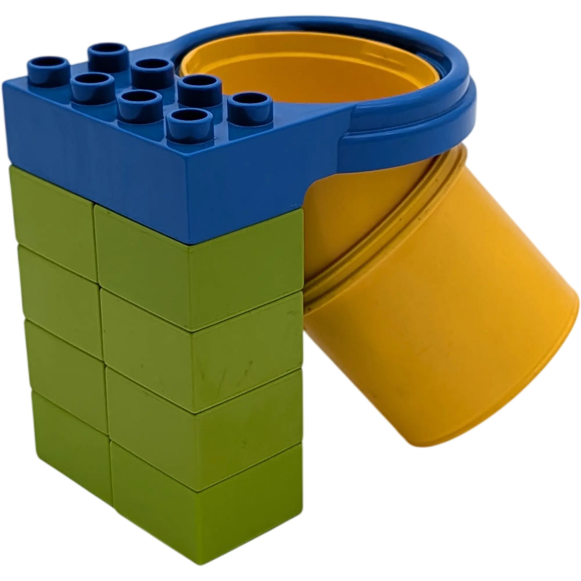 Lego Duplo steile Tunnelrutsche Spielplatz 8 teilig  Dunkelblau Gelb Hellgrün